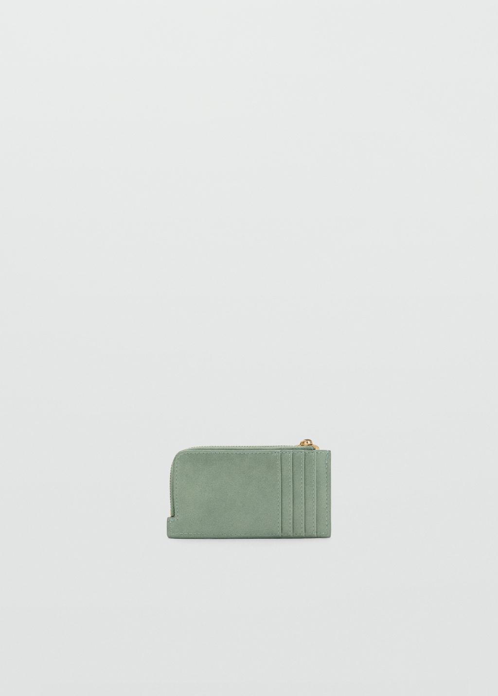 Pebbled leather effect cardholder with zip