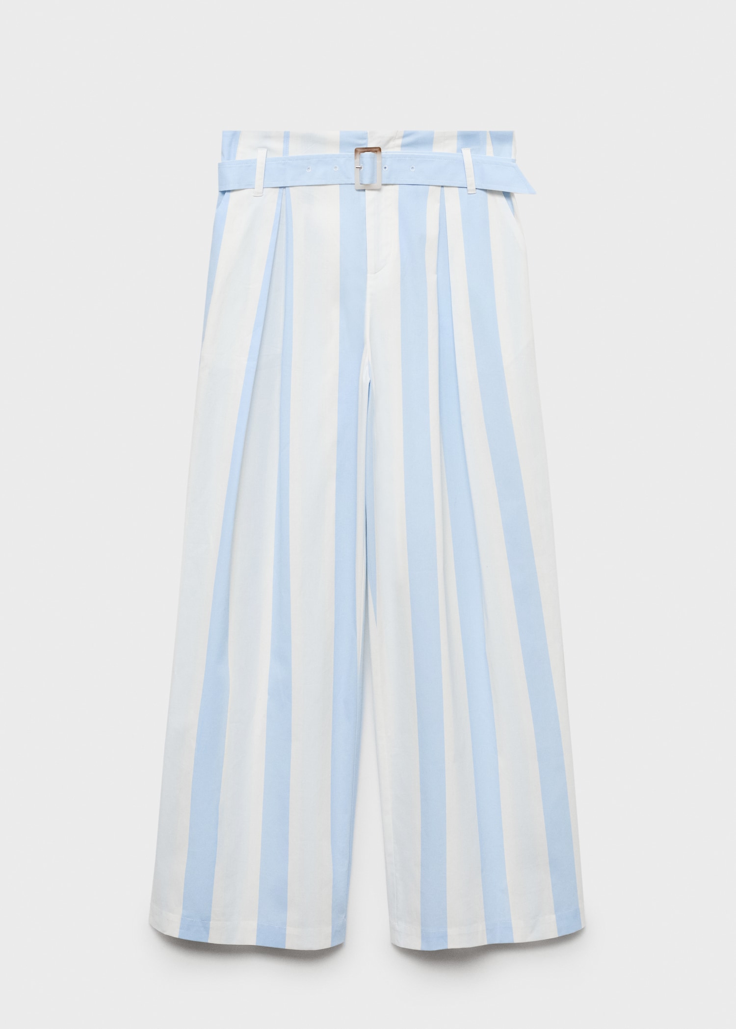 Striped culotte trousers with belt - Article without model