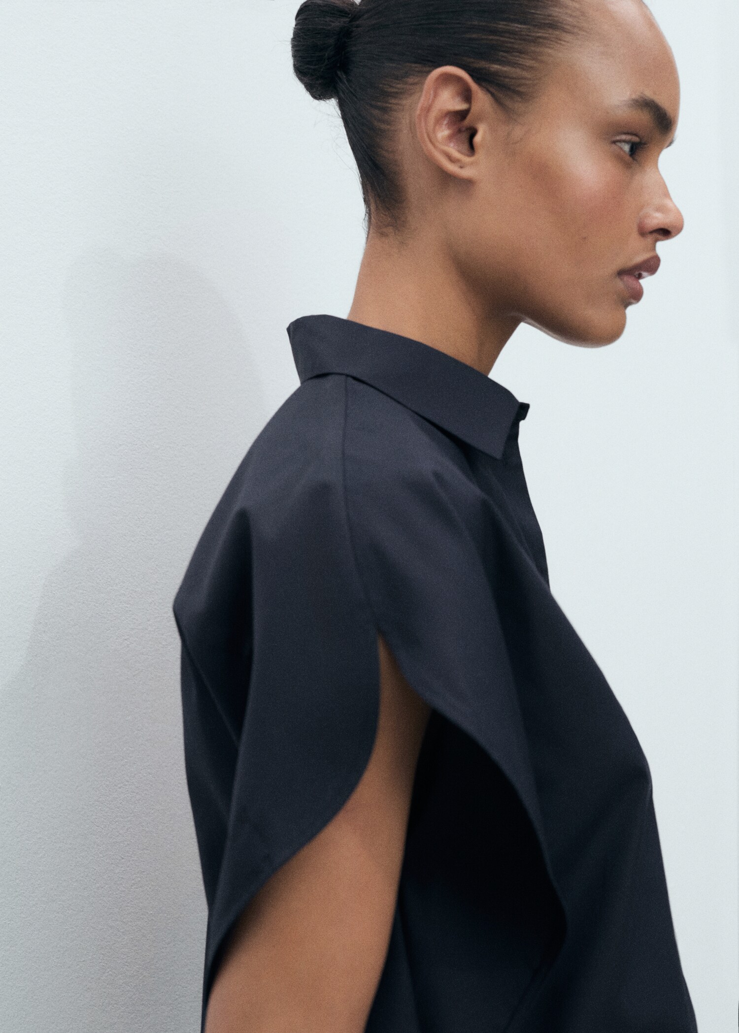 Chemise oversize manches courtes - Plan moyen