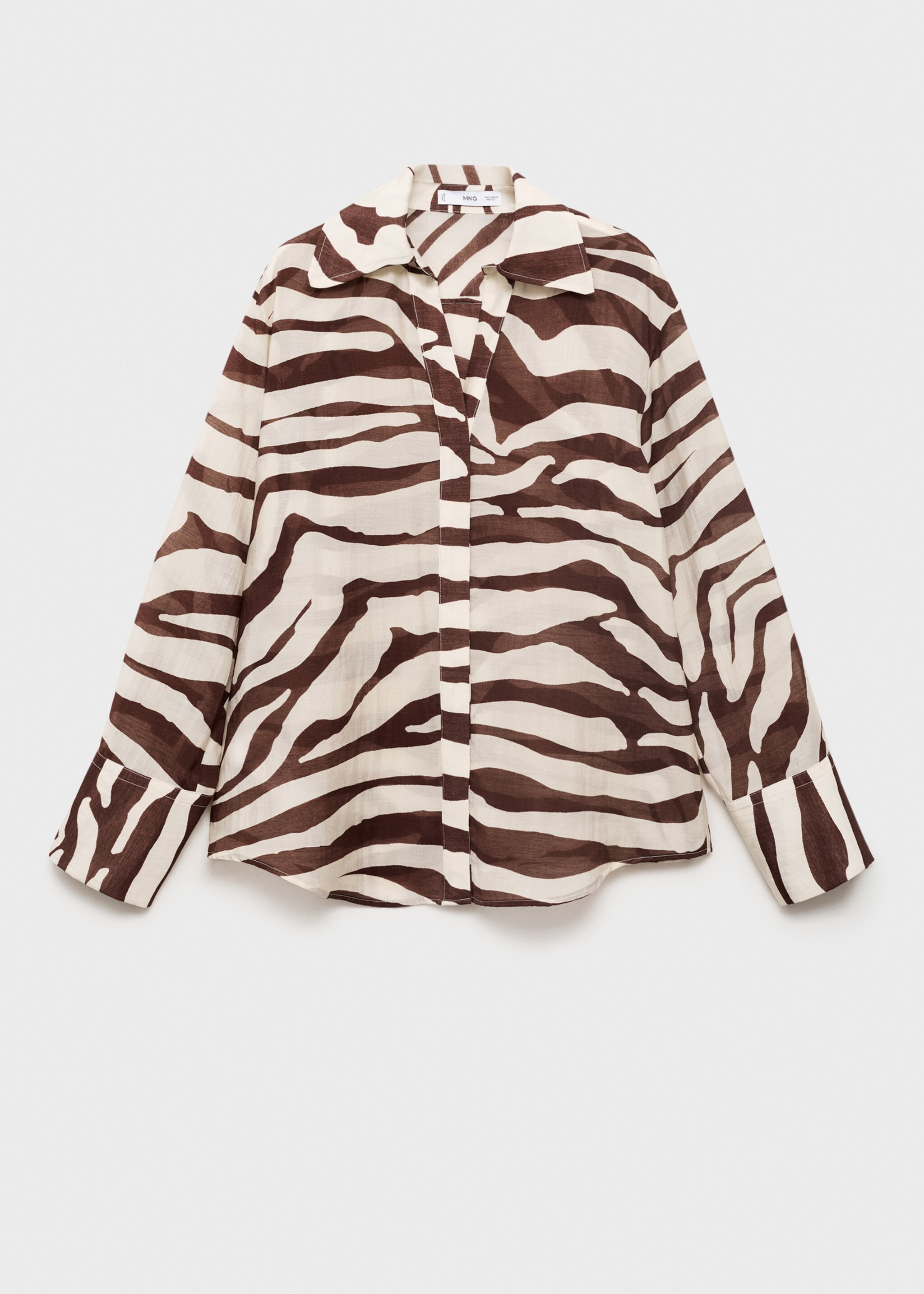 Chemise fluide imprimé zèbre - Article sans modèle