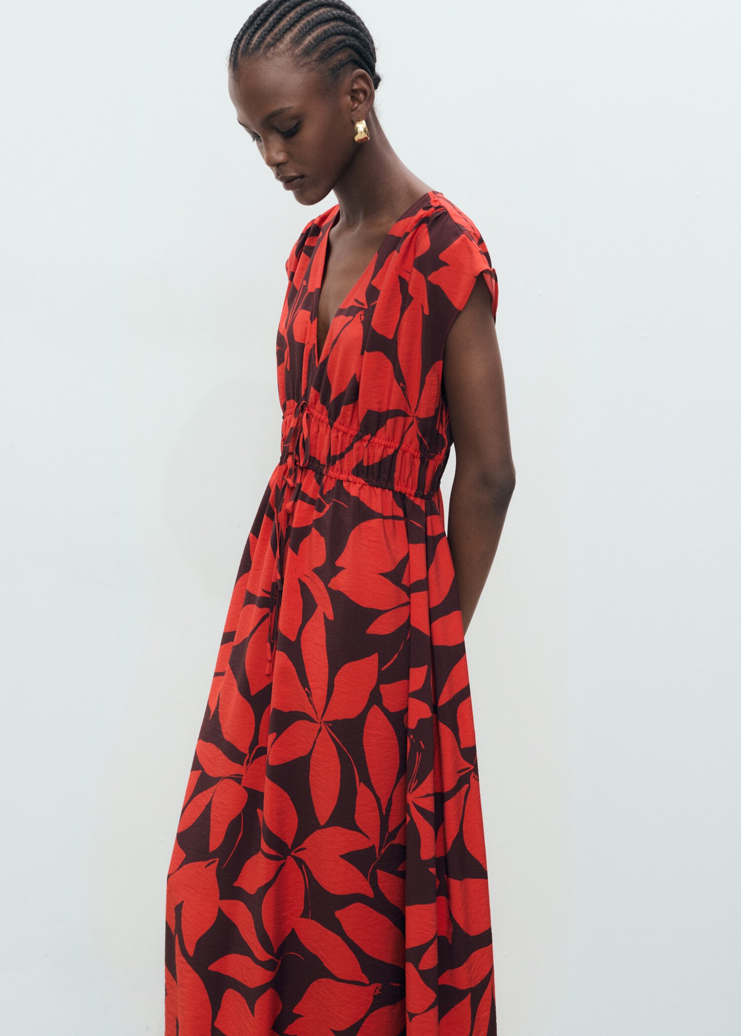 Long printed dress - Medium plane