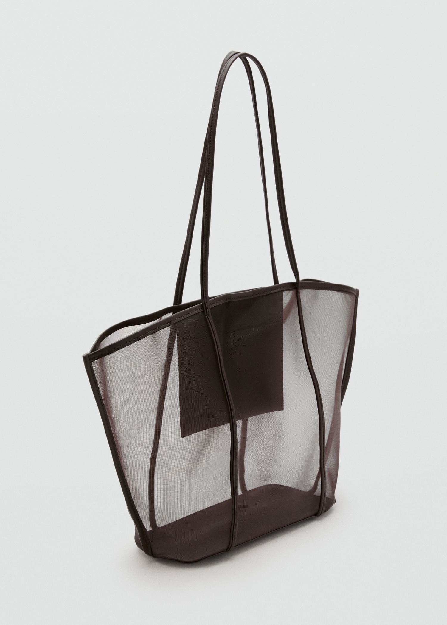 Semi-transparent shopper bag - Medium plane