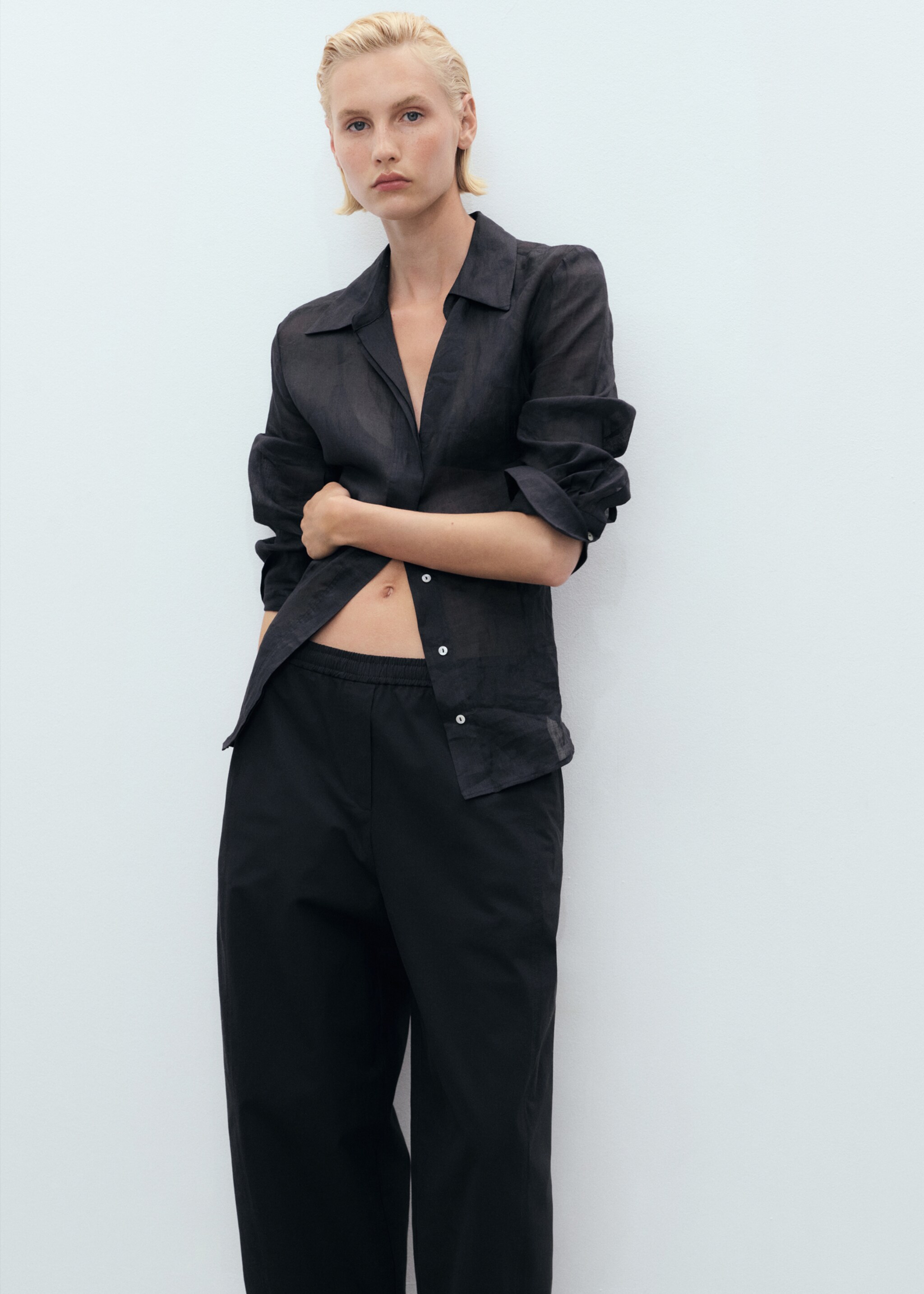 Paper bag cotton trousers - Details of the article 1