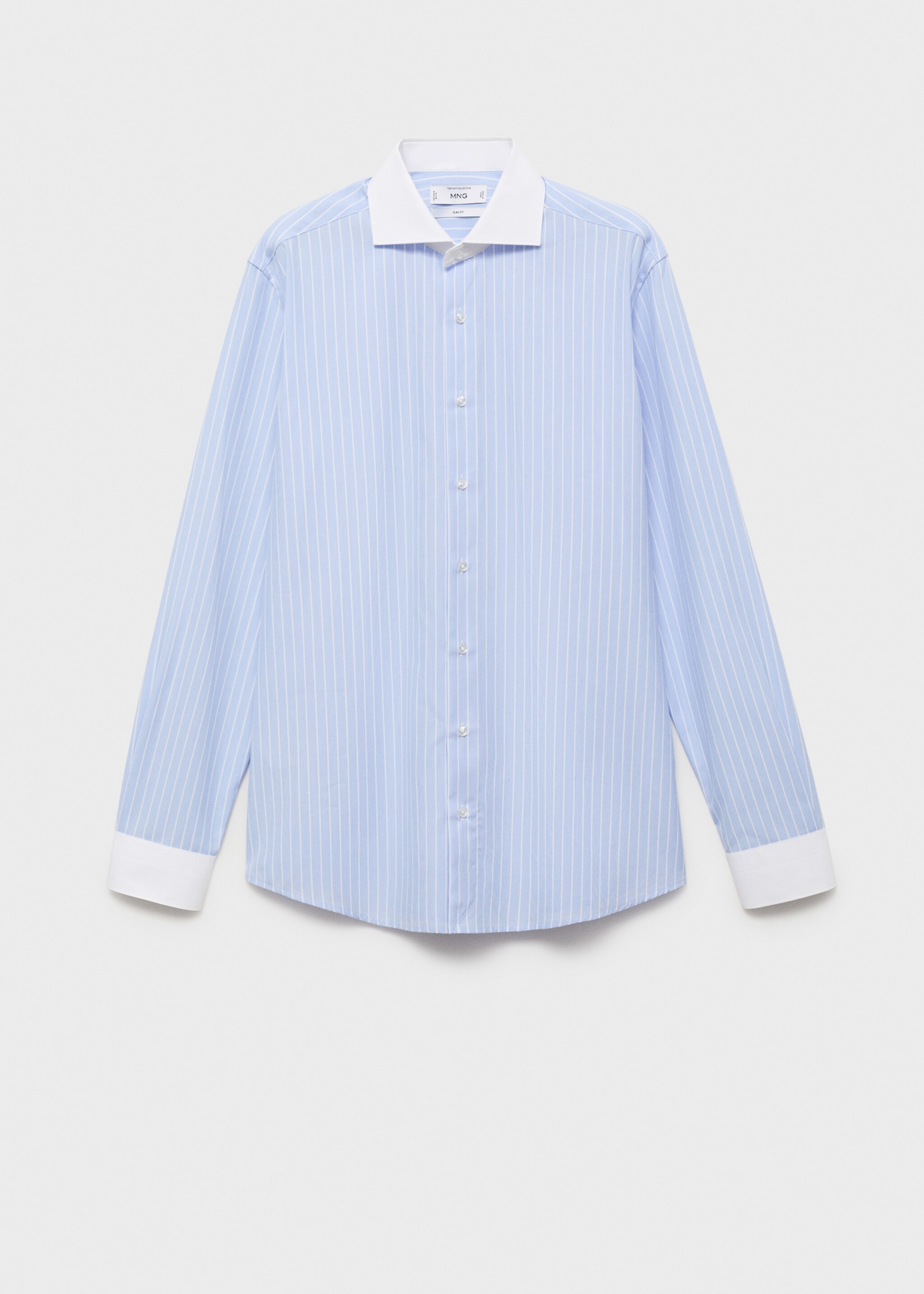 Striped-print slim-fit suit shirt - Article without model