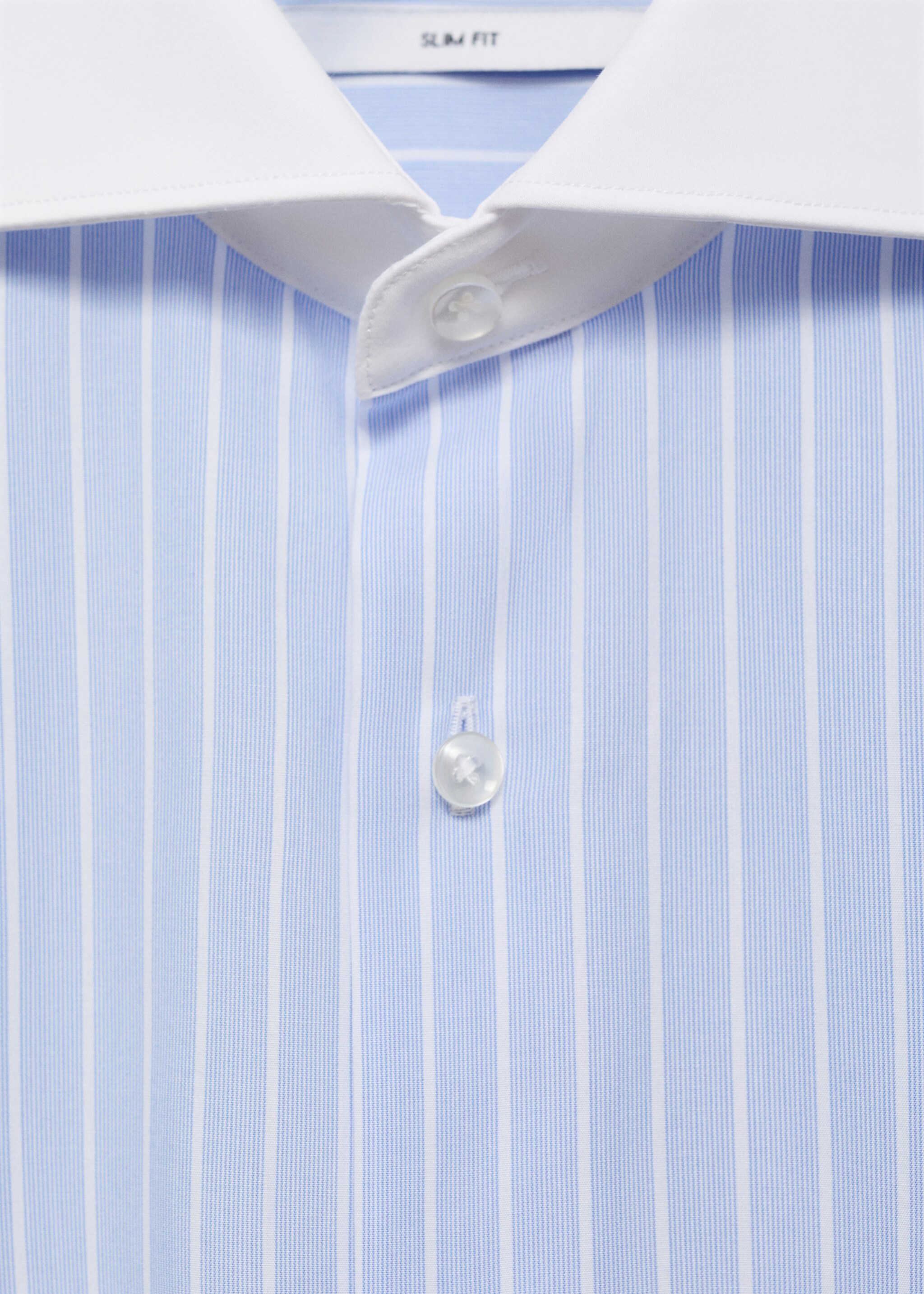 Striped-print slim-fit suit shirt - Details of the article 0