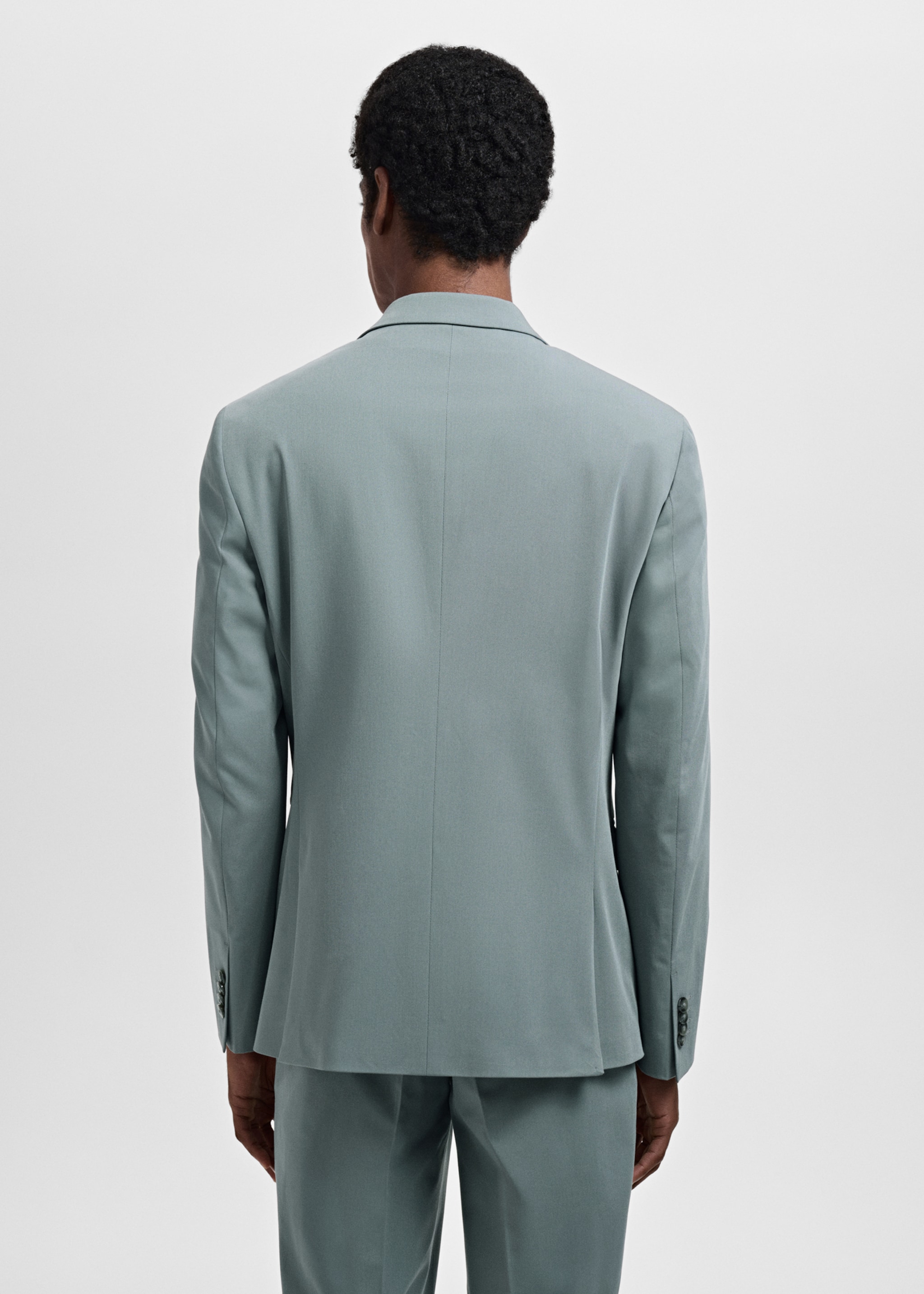 Blazer de fato stretch super slim fit - Verso do artigo