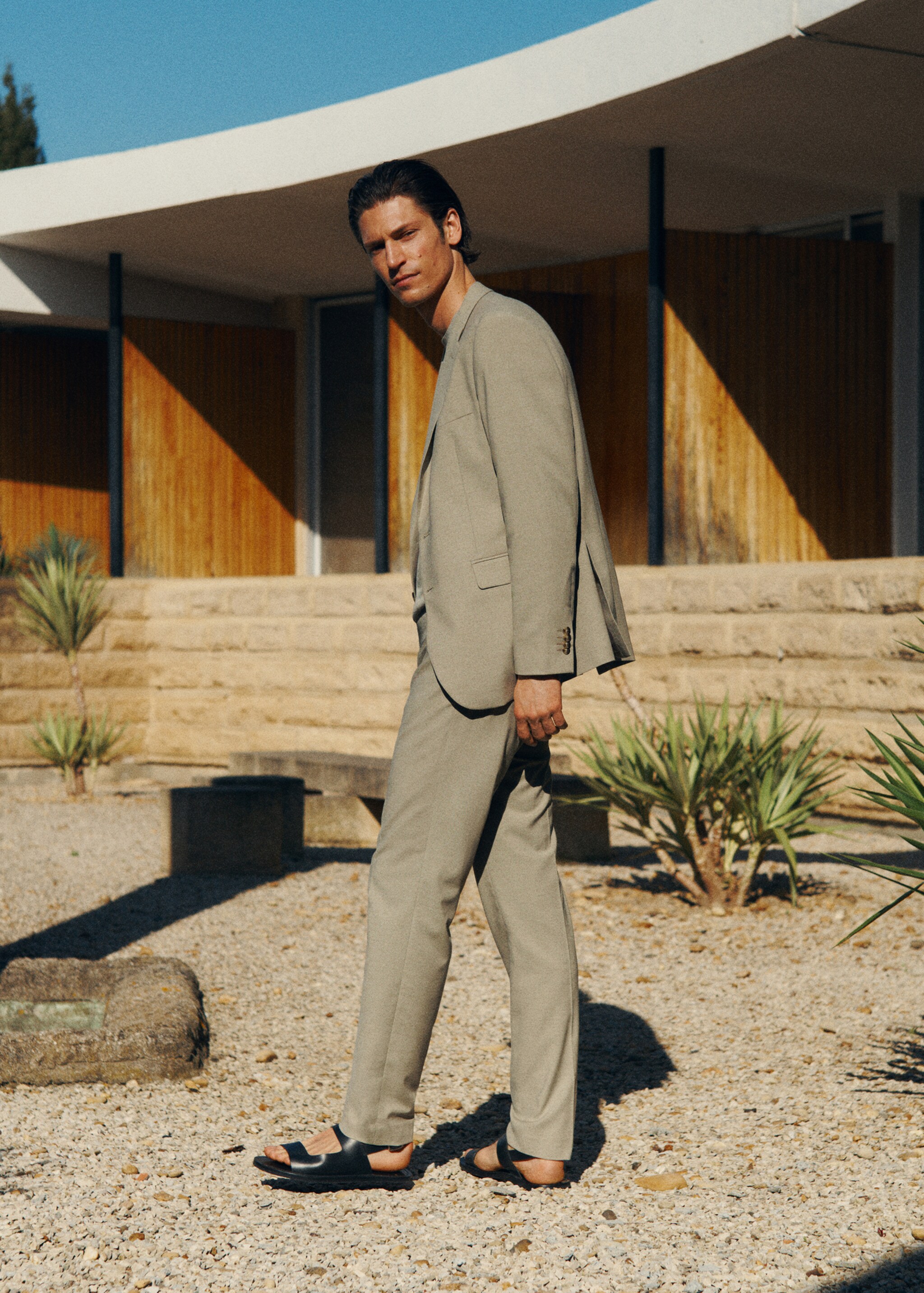 Milan slim-fit suit trousers - Details of the article 5