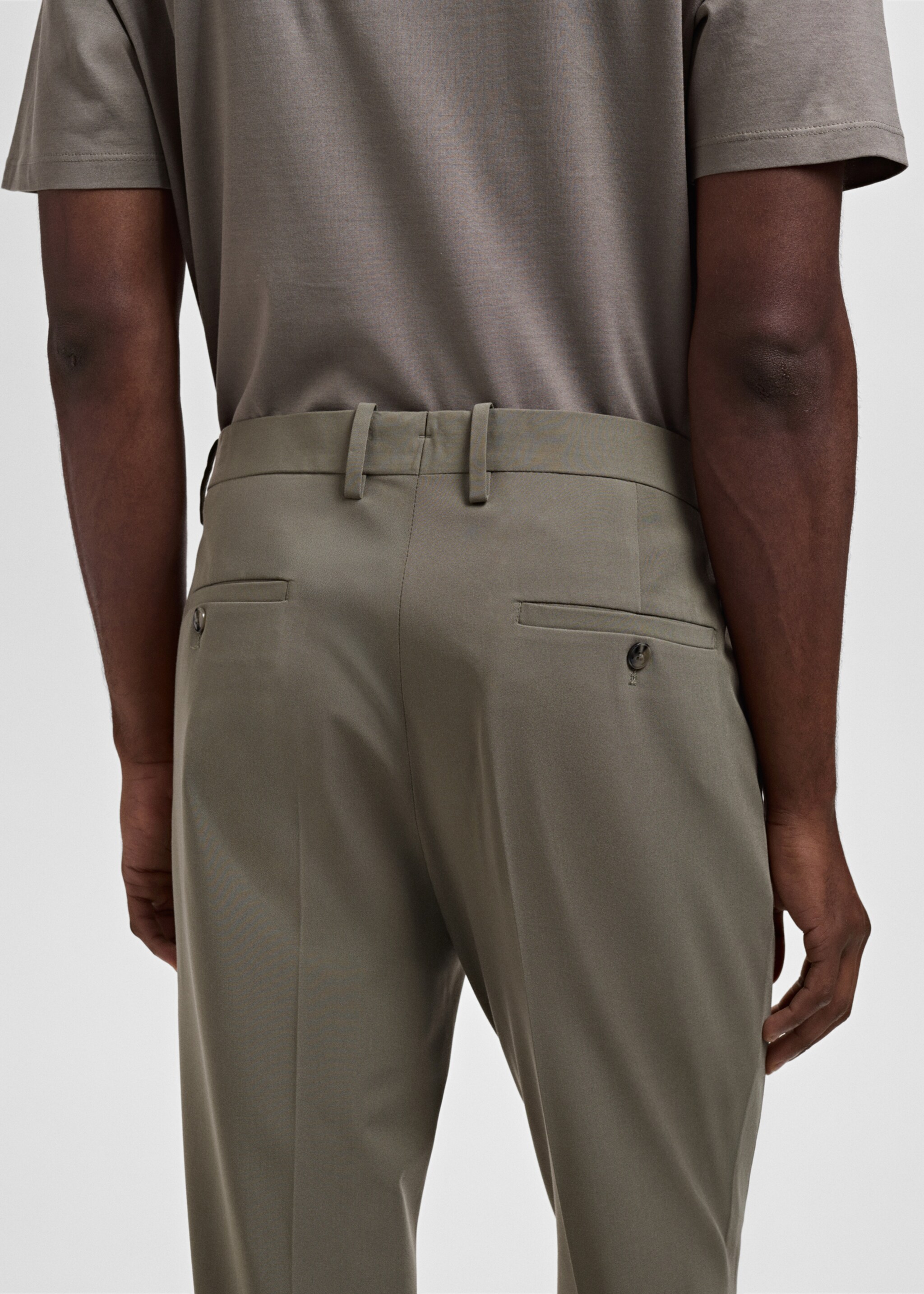Stretch fabric super slim-fit suit trousers - Details of the article 6