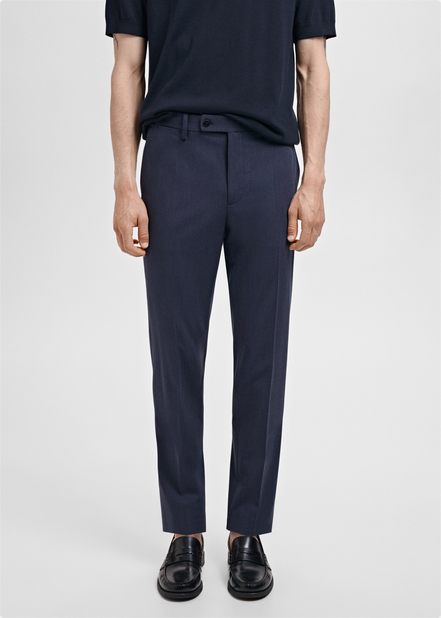 Monaco slim-fit suit trousers - Medium plane