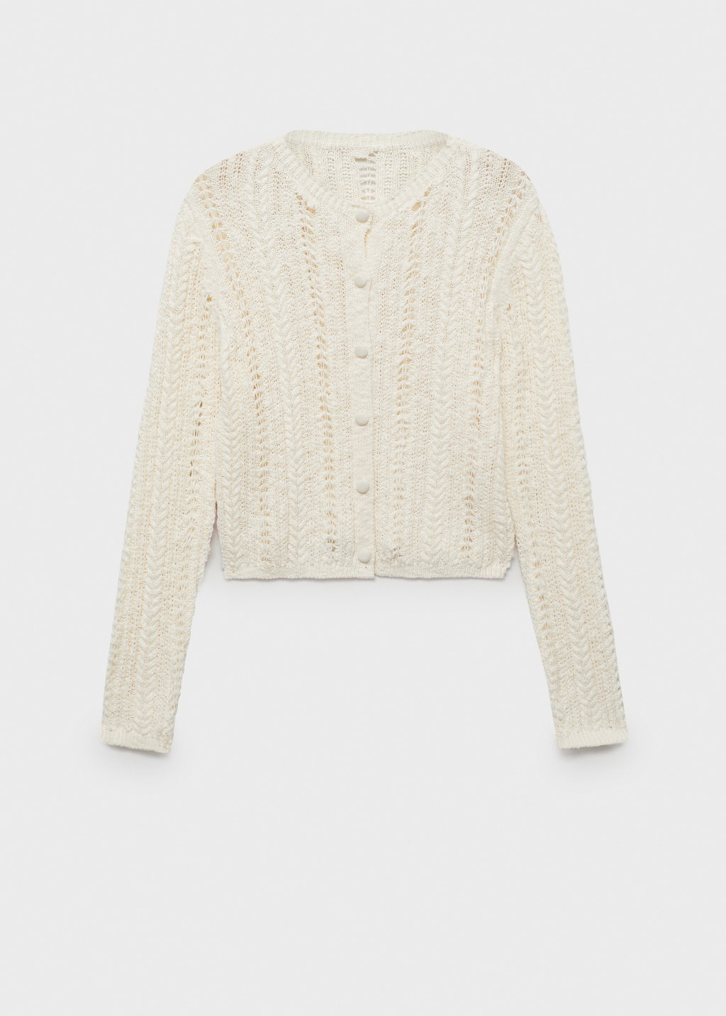 Openwork knit cardigan