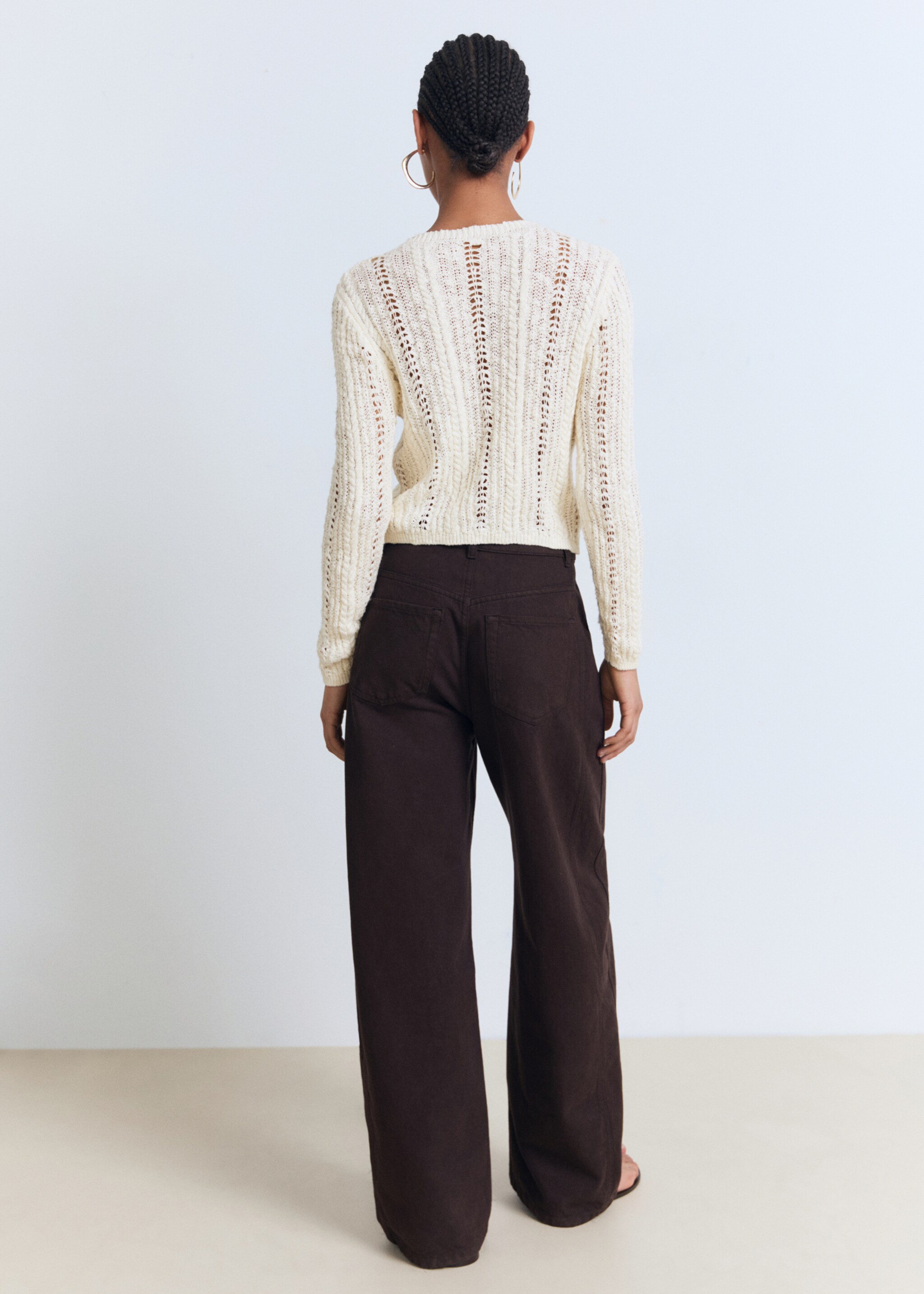 Cardigan maille ajourée - Verso de l’article
