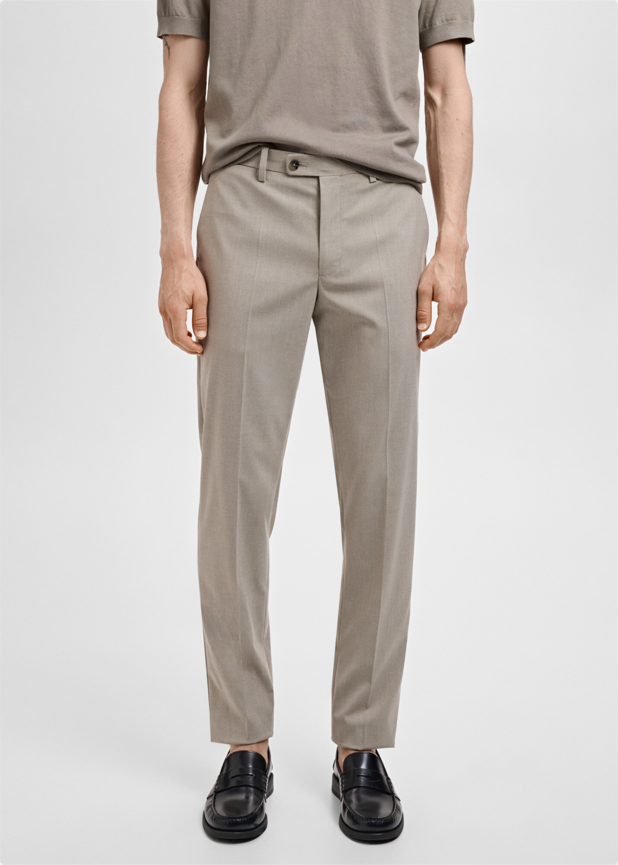 Monaco slim-fit suit trousers - Medium plane