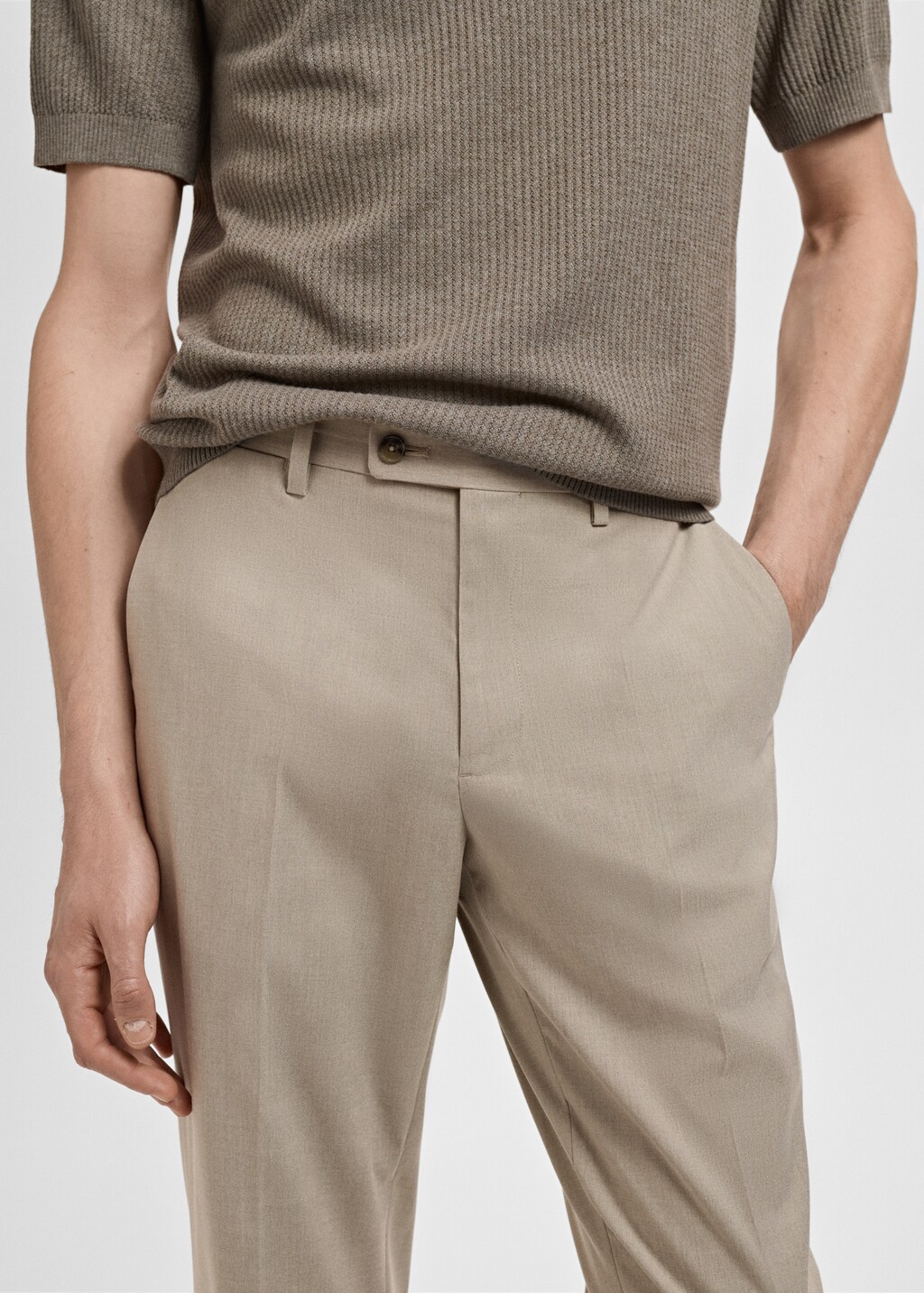 Monaco slim-fit suit pants