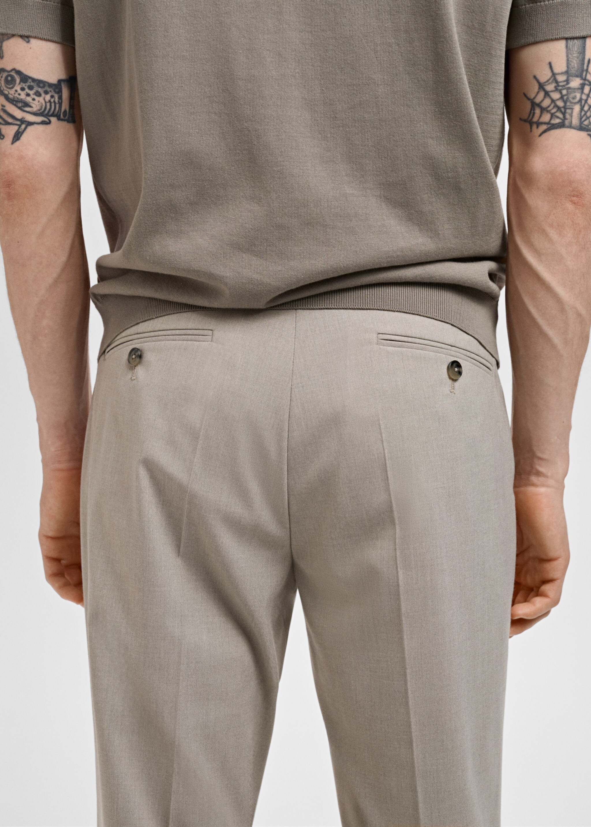 Monaco slim-fit suit trousers - Details of the article 1