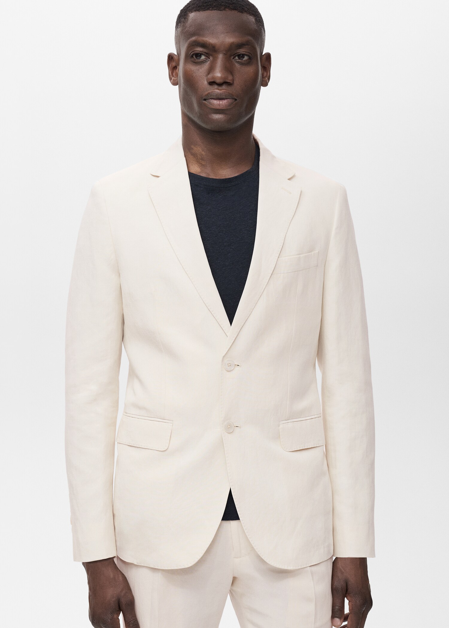 Blazer de costume slim-fit lin et lyocell - Détail de l'article 6