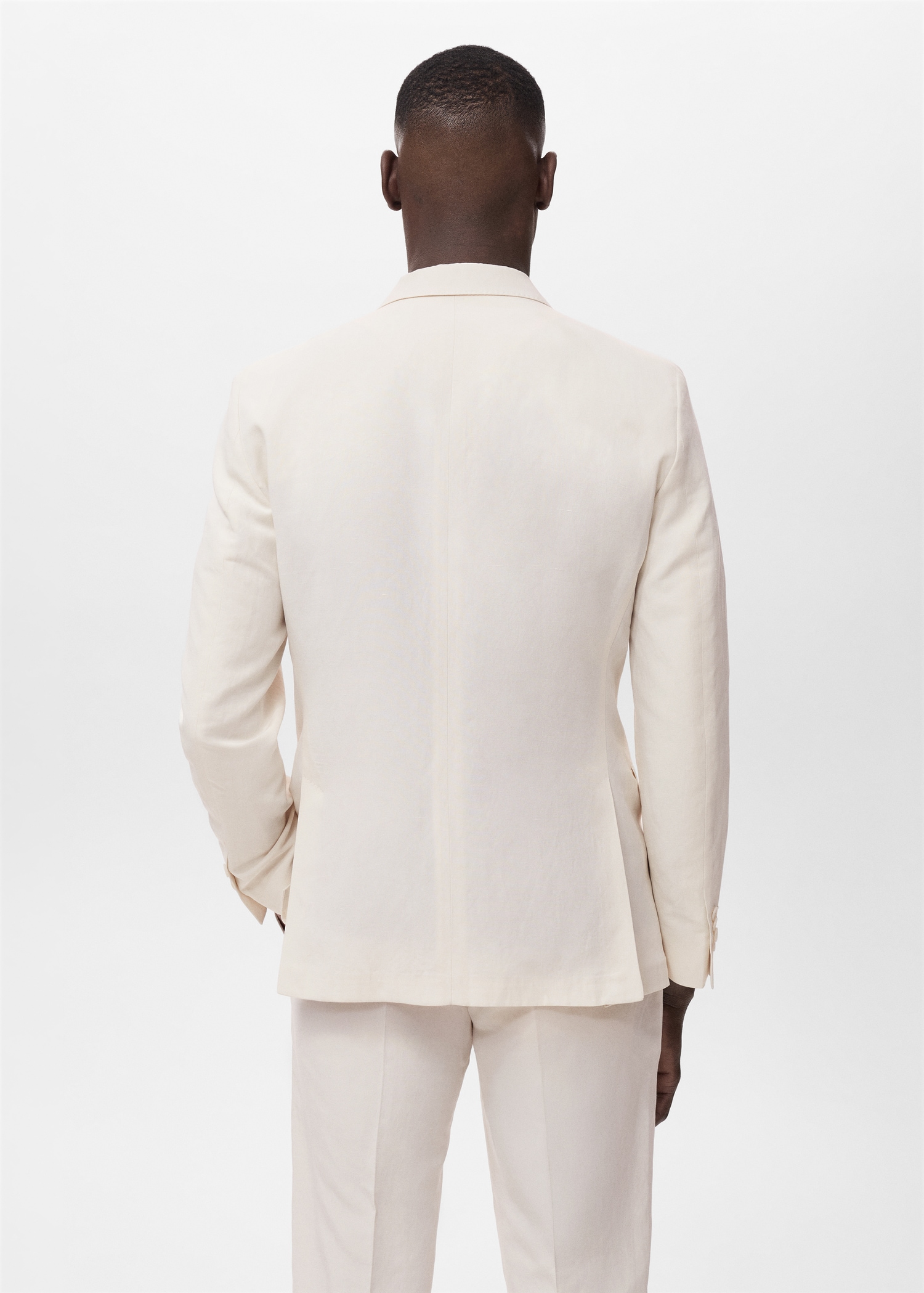 Blazer de costume slim-fit lin et lyocell - Verso de l’article