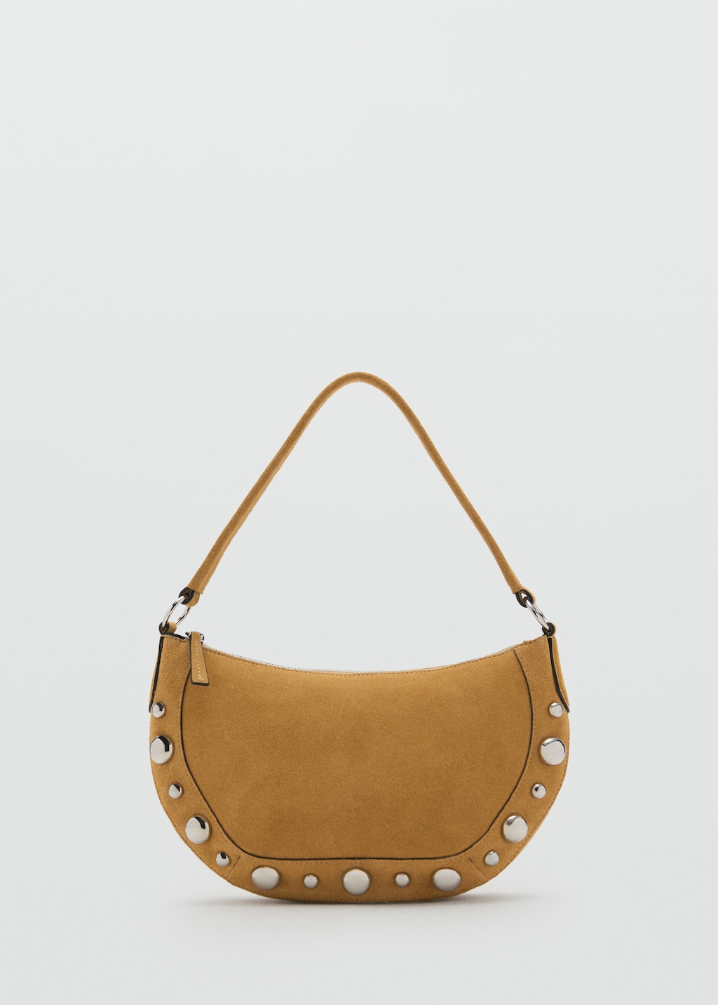 Suede leather studded handbag - image 2