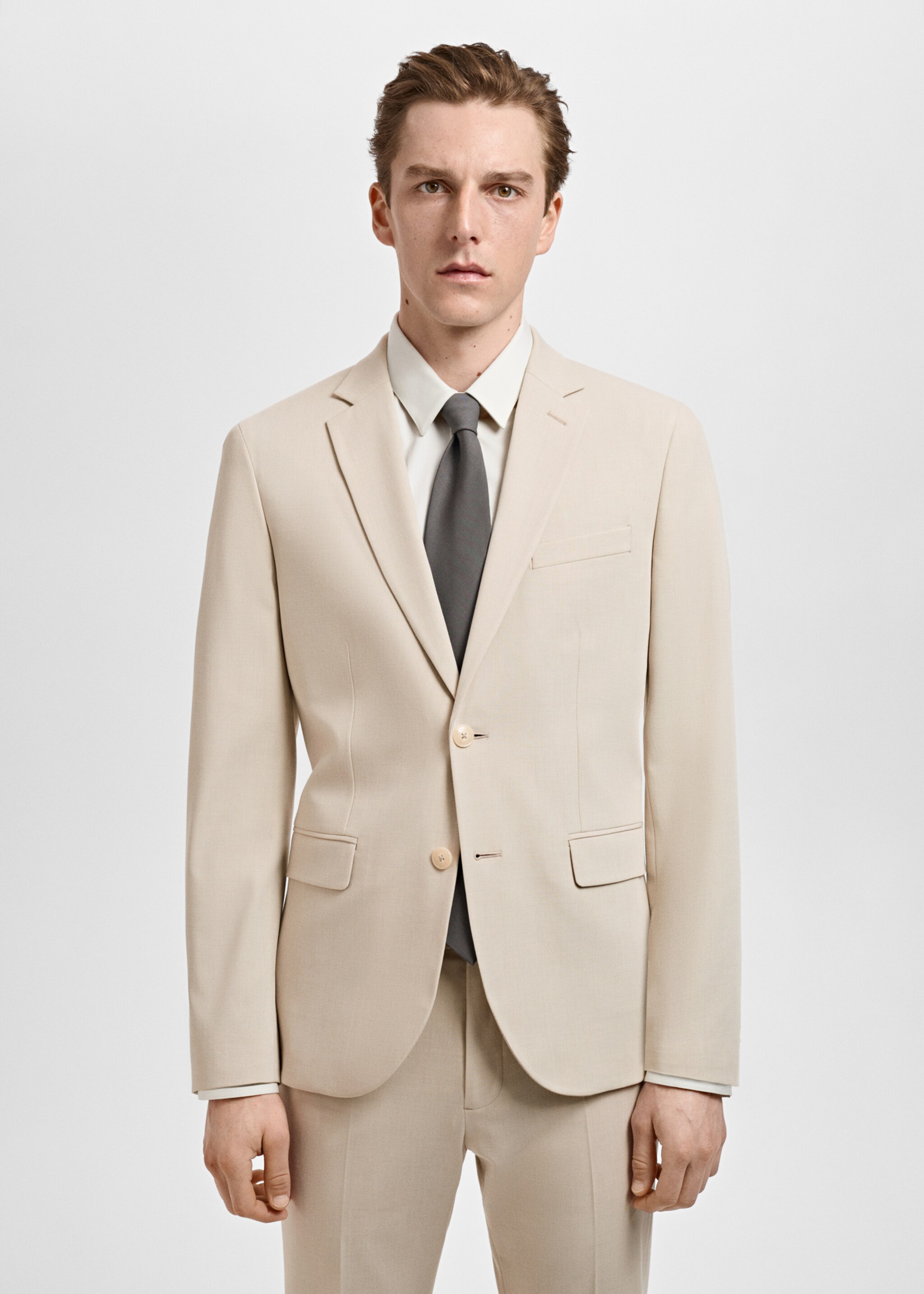 Blazer de fato stretch super slim fit - Plano médio