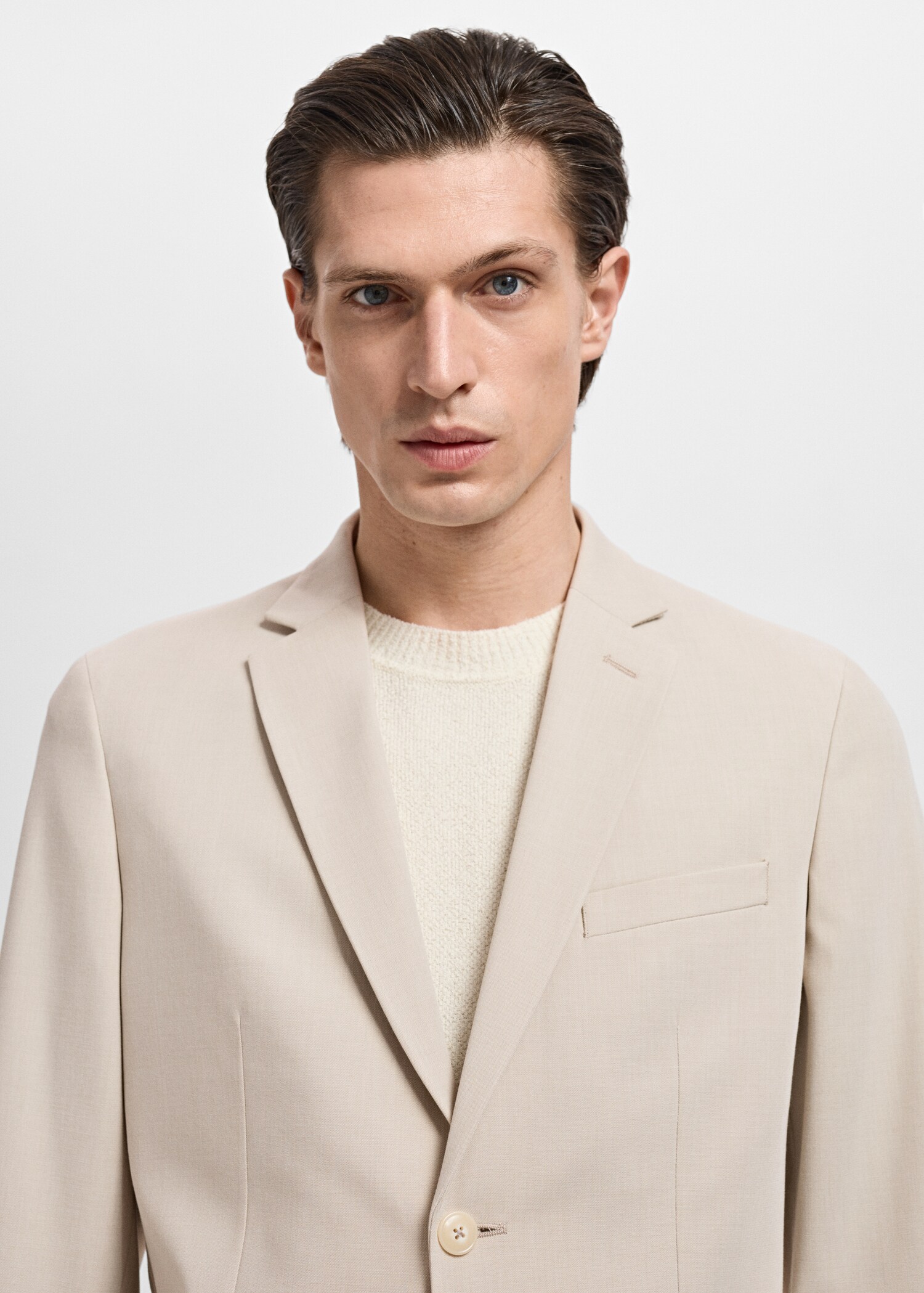 Super slim-fit suit jacket in stretch fabric - Details of the article 1