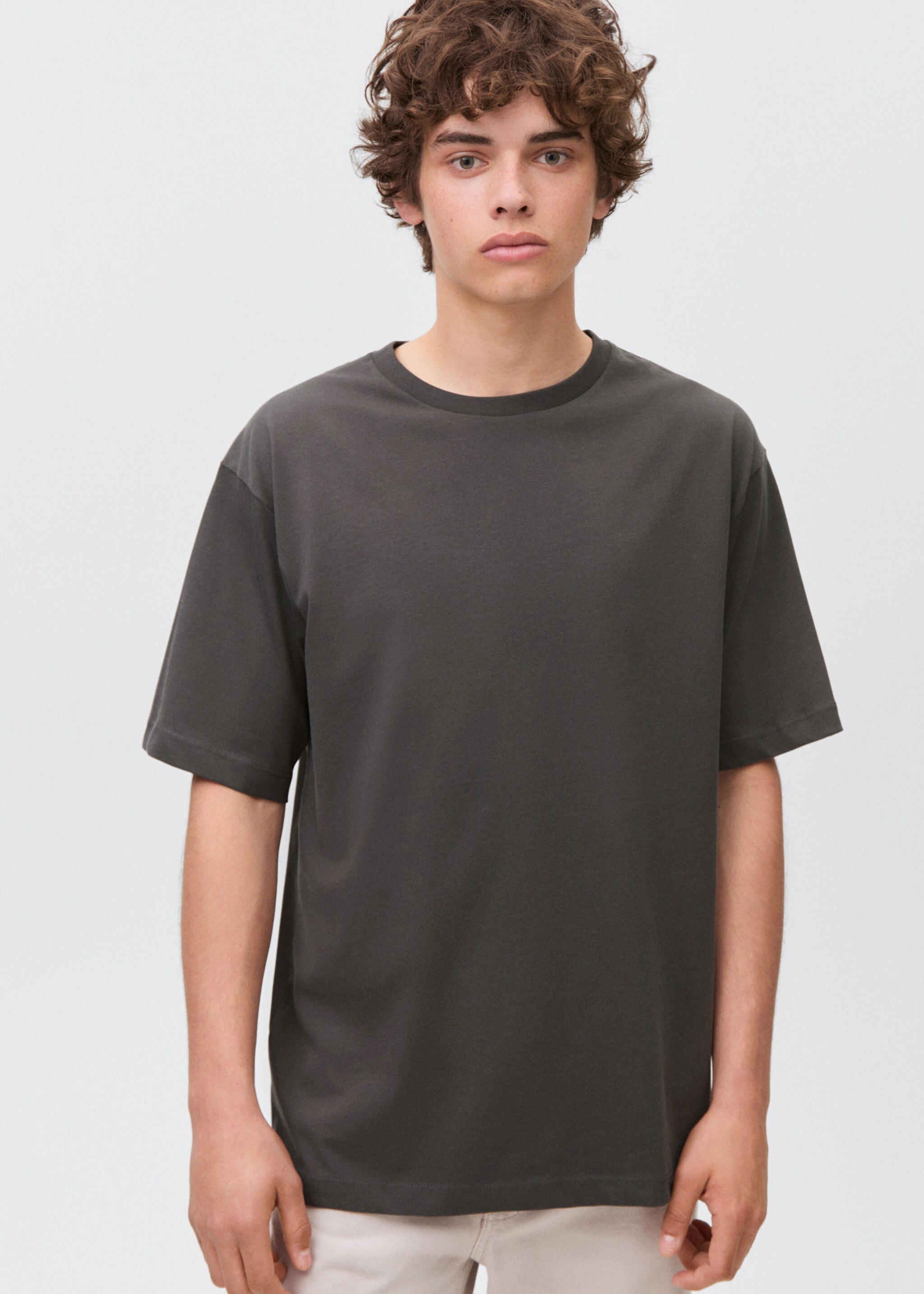Basic katoenen T-shirt - Middenvlak