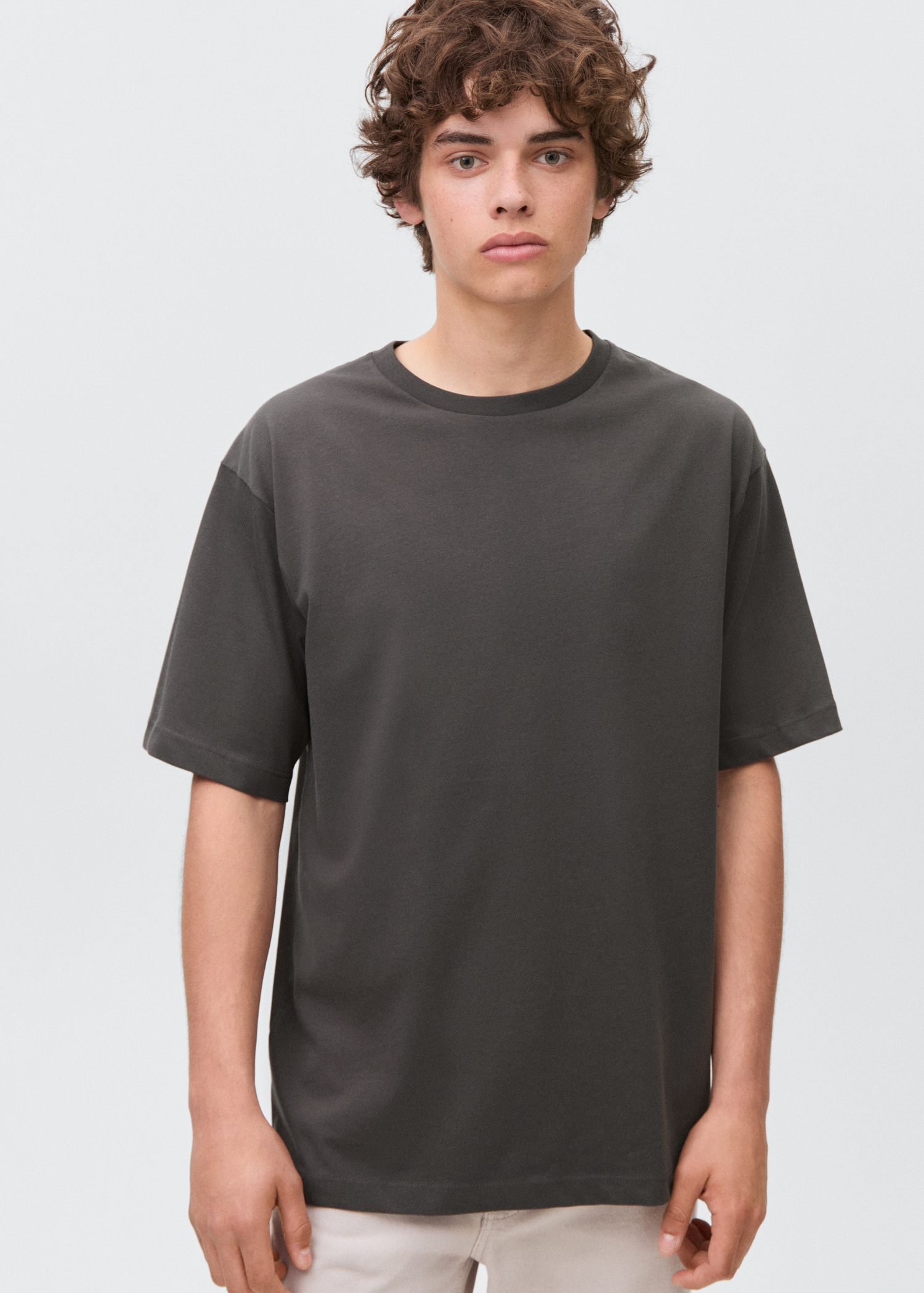 Essential cotton-blend T-shirt - Medium plane
