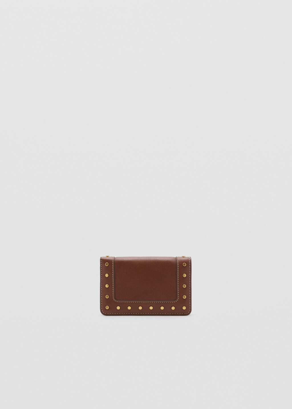 Studded wallet with flap