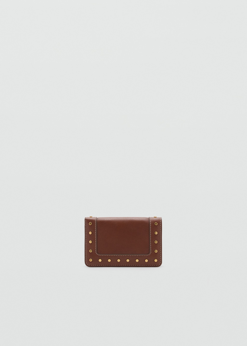 Studded wallet with flap