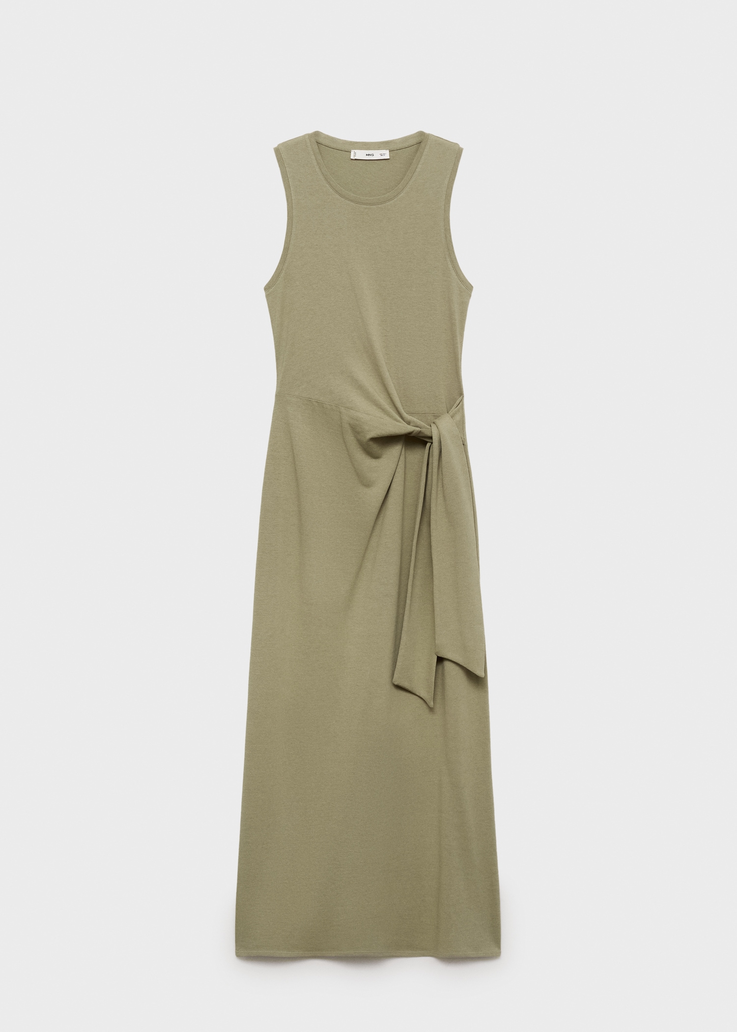 Cotton midi-dress with knot detail - Article without model