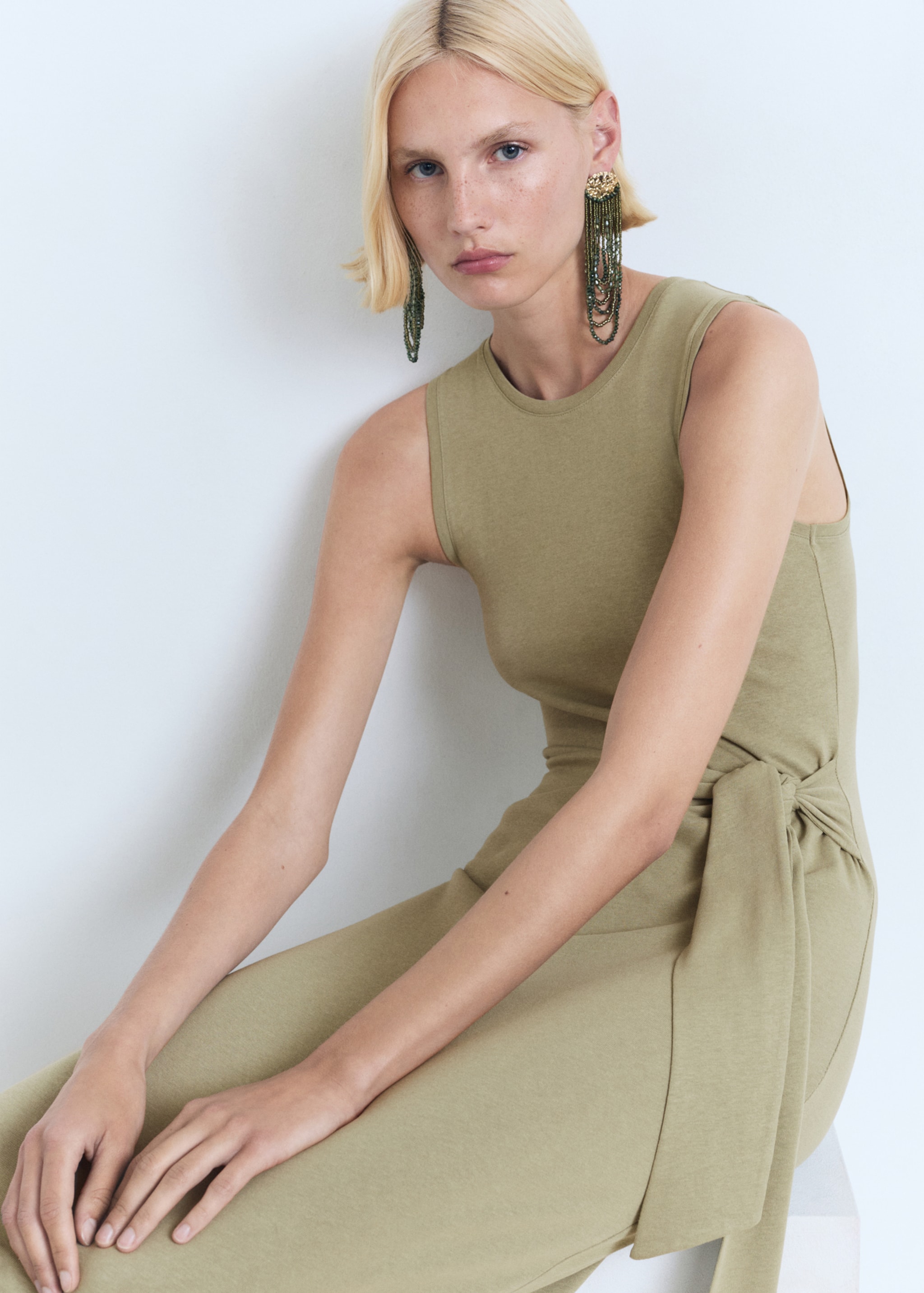 Vestido midi algodón nudo - Detalle del artículo 6