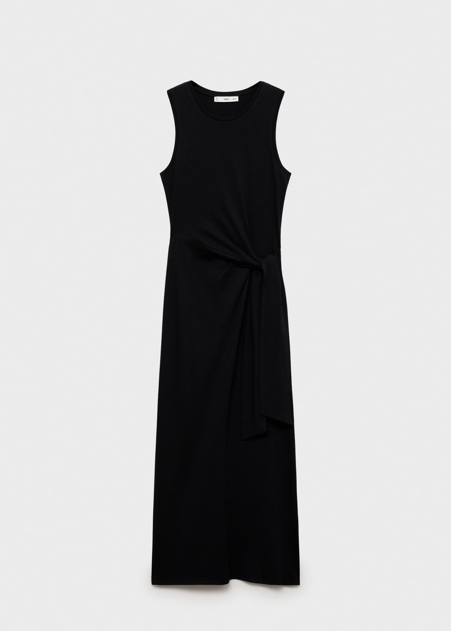 Cotton midi-dress with knot detail - Article without model