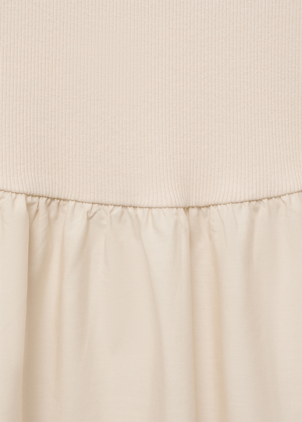 Flared dress combined fabric