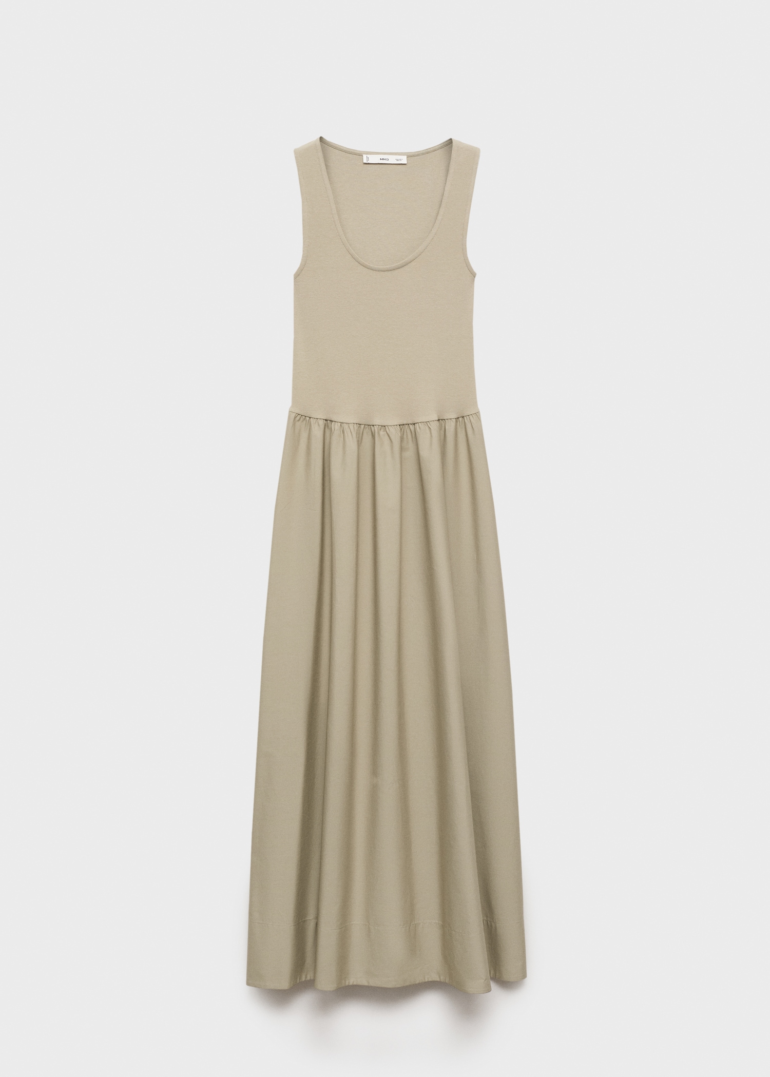 Vestido evasé tejido combinado - Artículo sin modelo