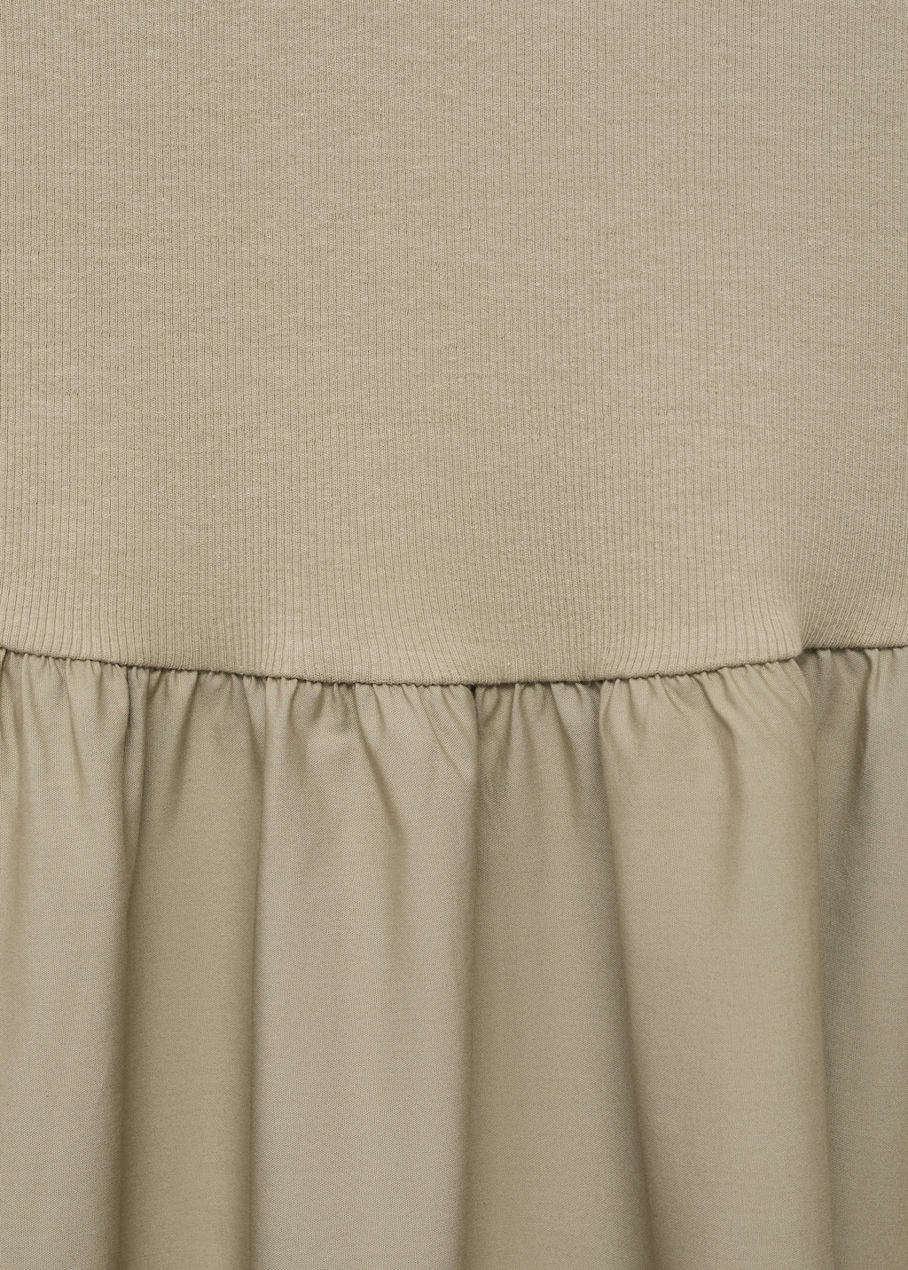 Flared dress combined fabric