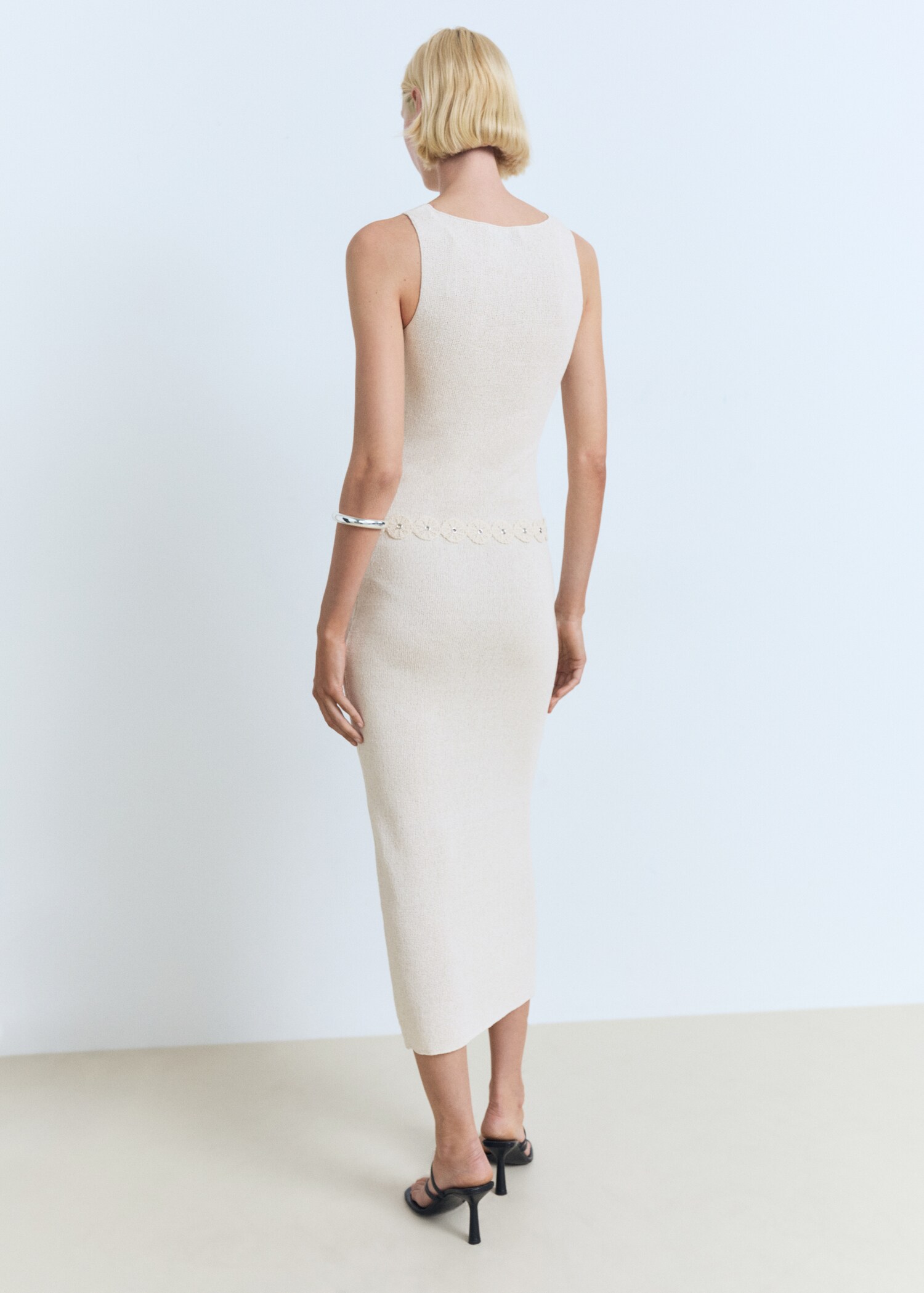 Robe maille ceinture - Verso de l’article