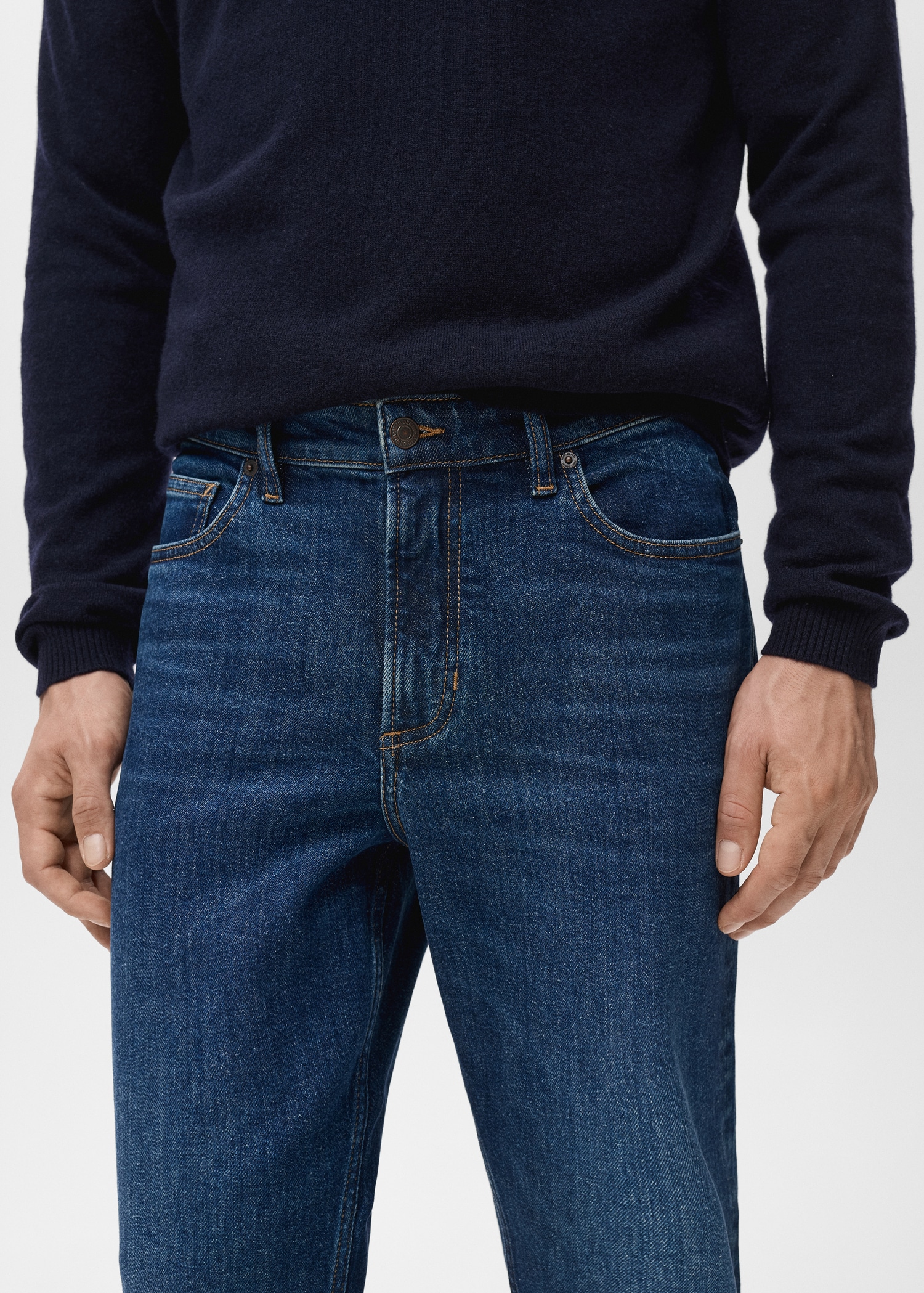 Ben cropped tapered-fit jeans Men MANGO Belize