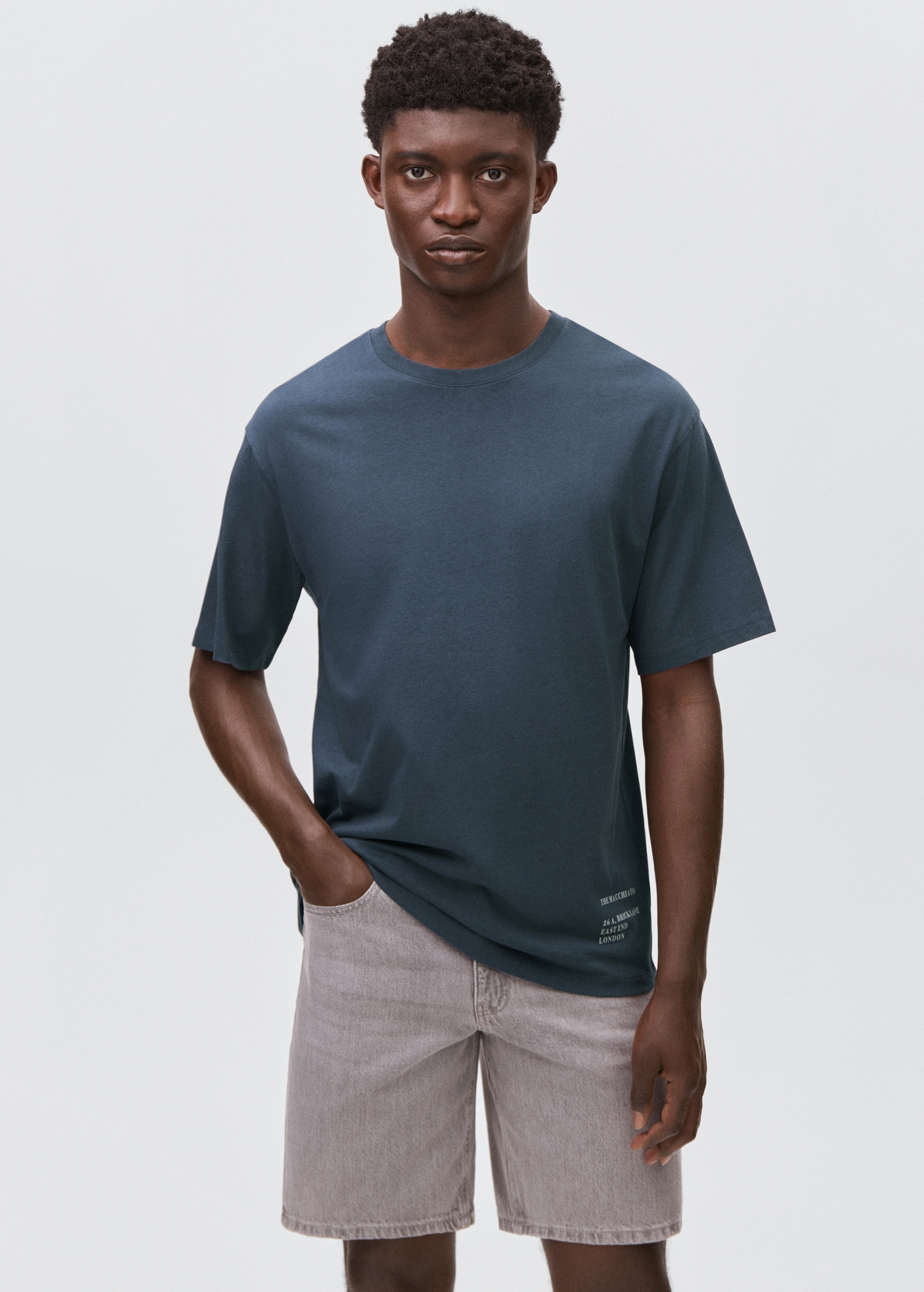 Short-sleeved printed t-shirt - Medium plane