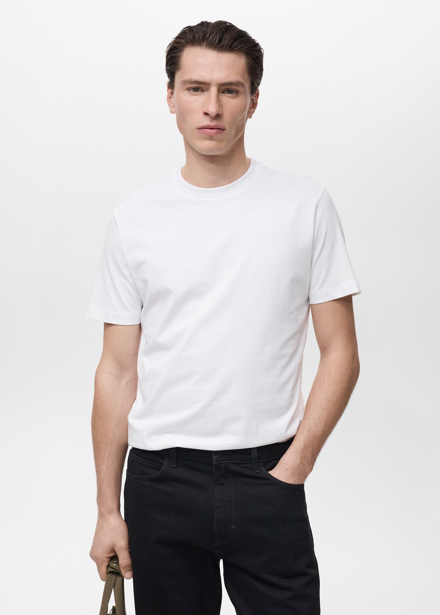 100% cotton slim-fit t-shirt - Medium plane