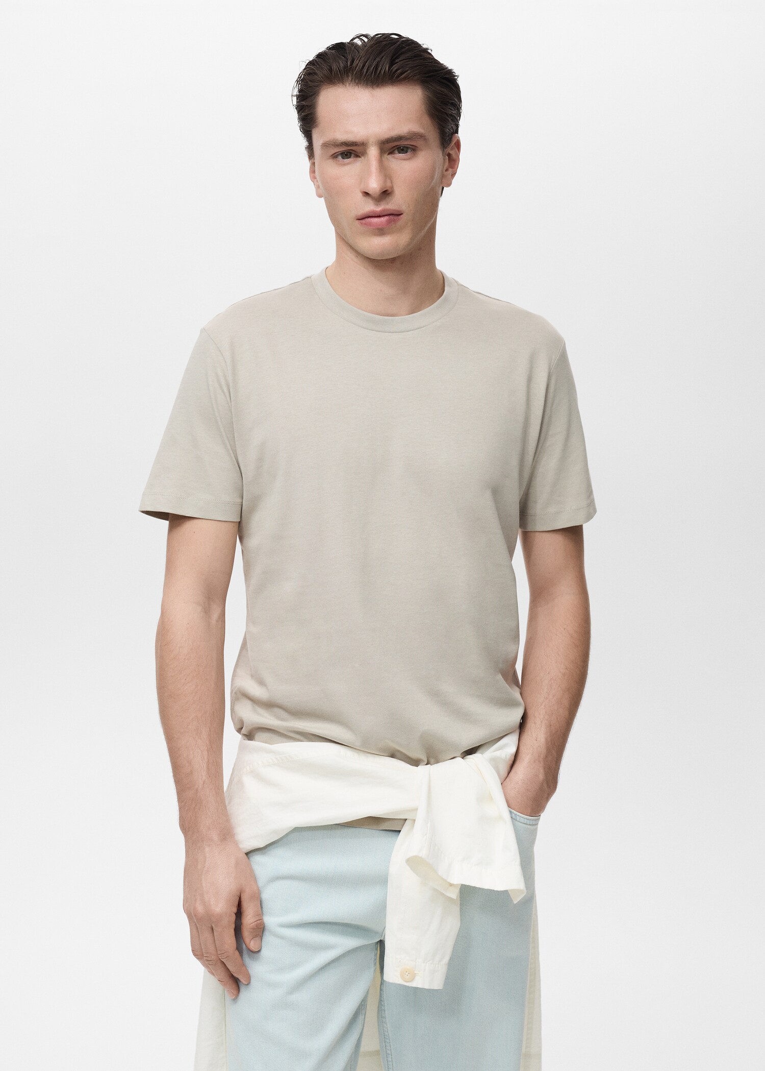100% cotton slim-fit t-shirt - Medium plane