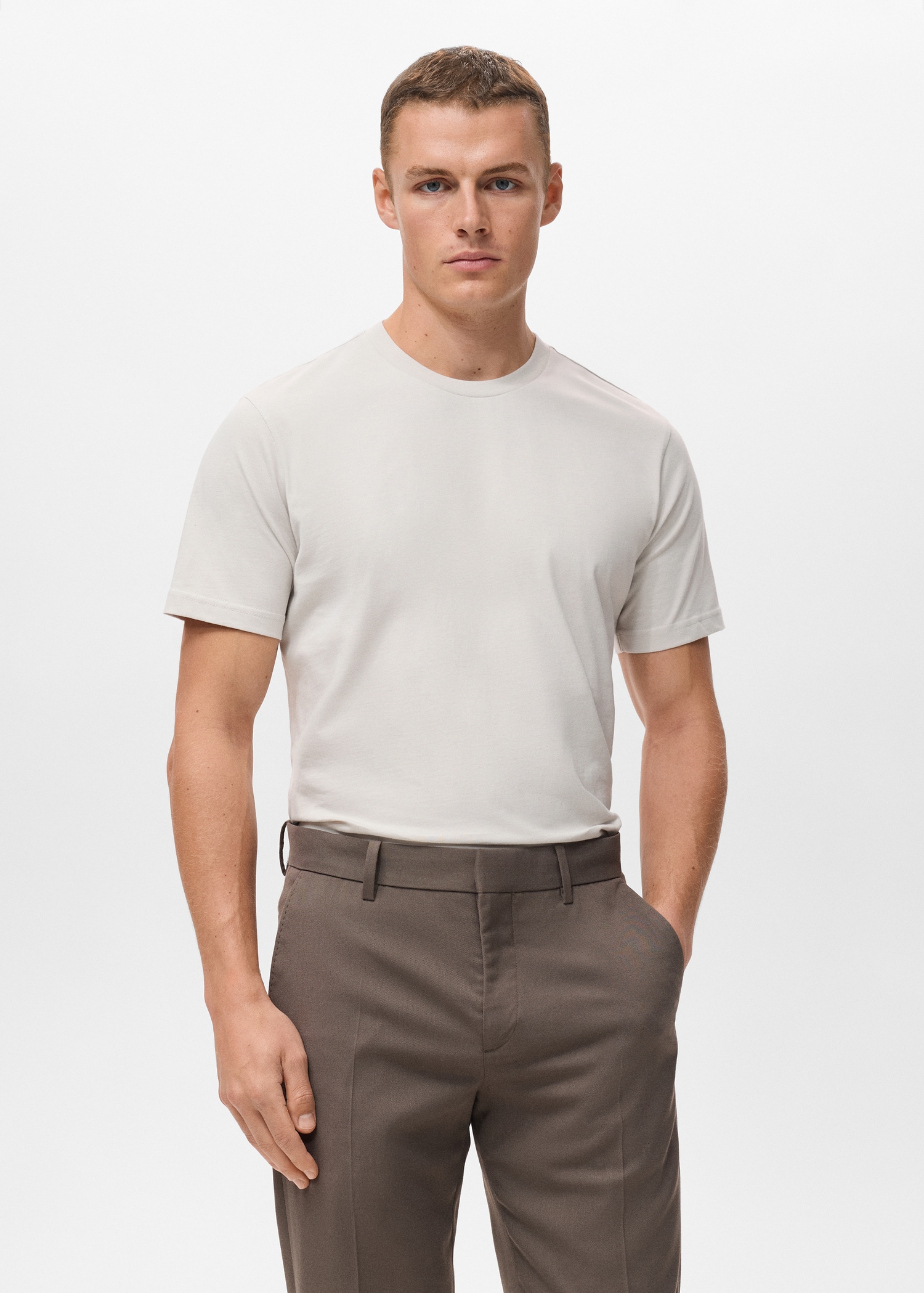 100% cotton slim-fit t-shirt Men MANGO Bermuda - Main Image