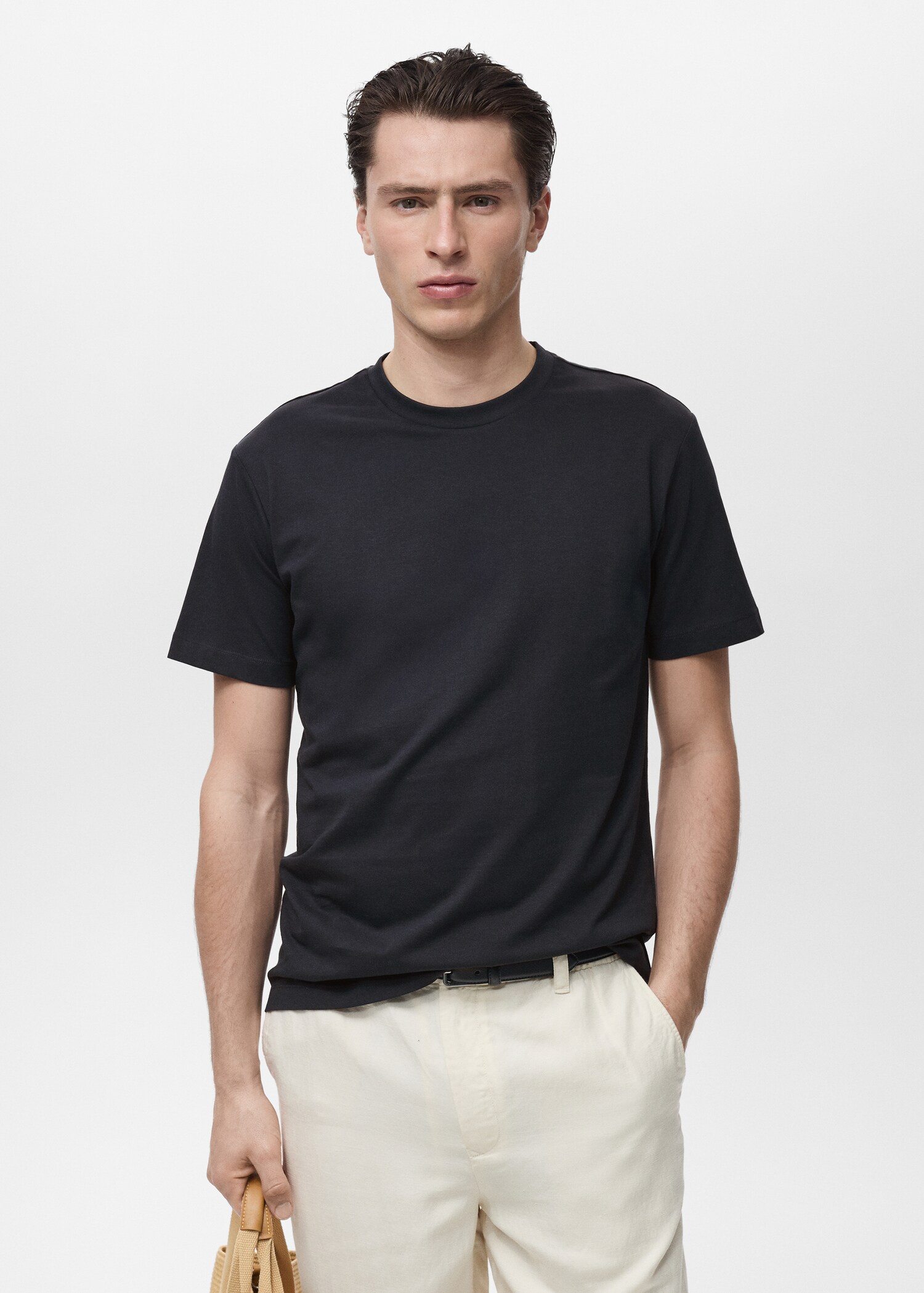 100% cotton slim-fit t-shirt - Medium plane