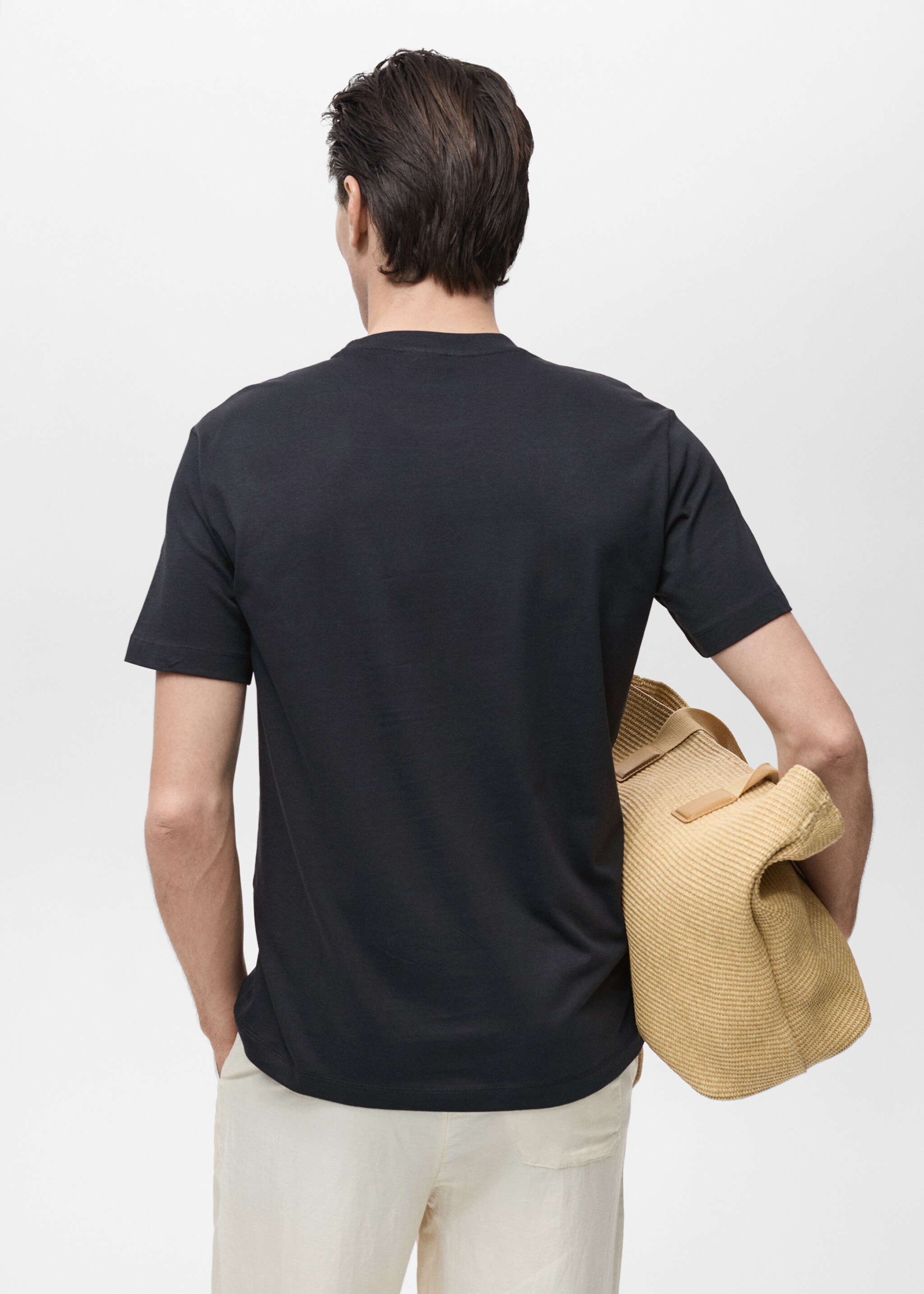 100% cotton slim-fit t-shirt - Reverse of the article