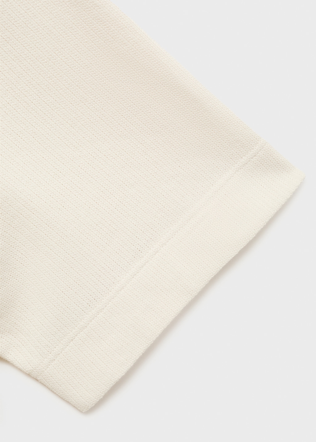 Fine rib-knit polo shirt