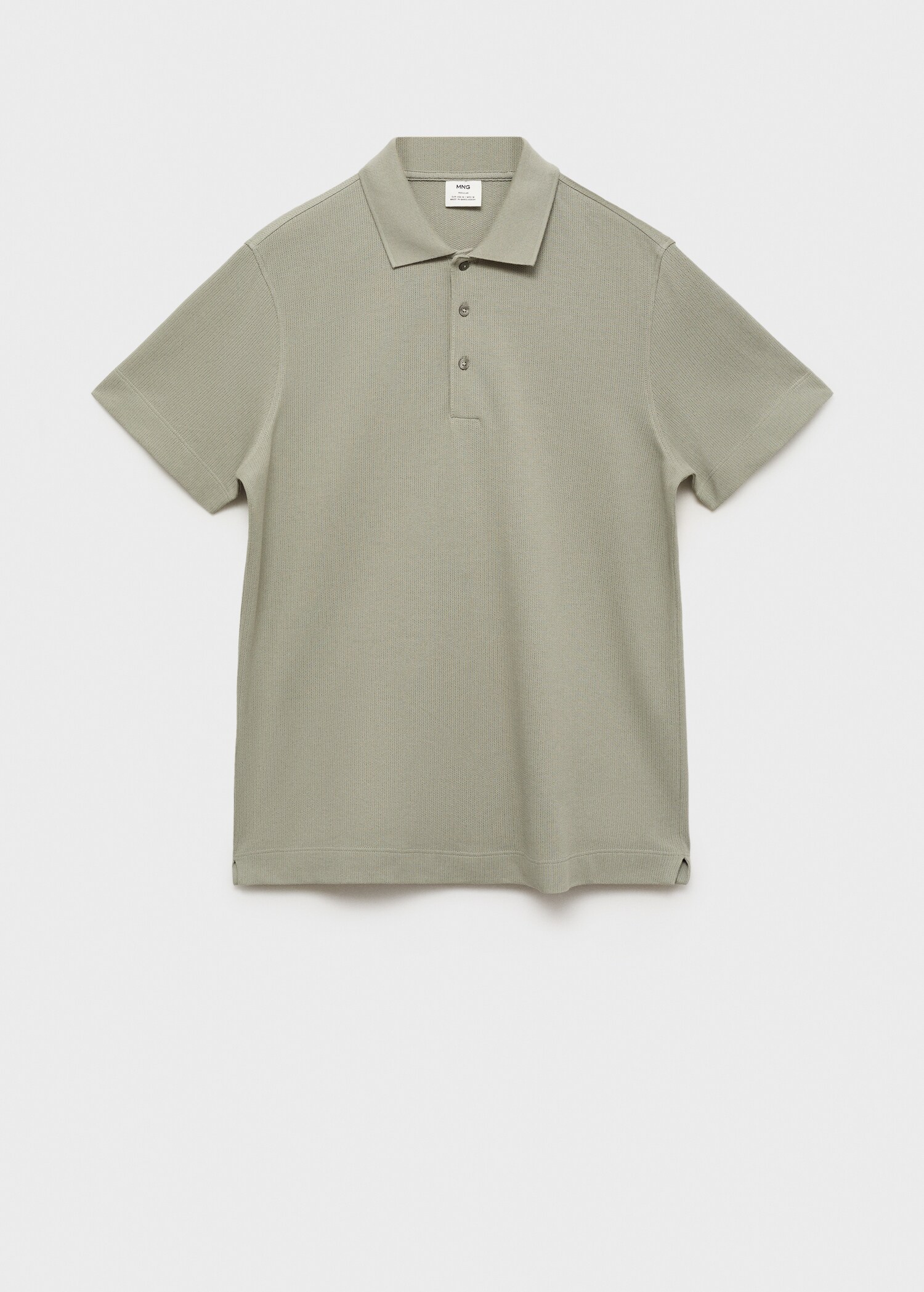 Fine rib-knit polo shirt - Article without model