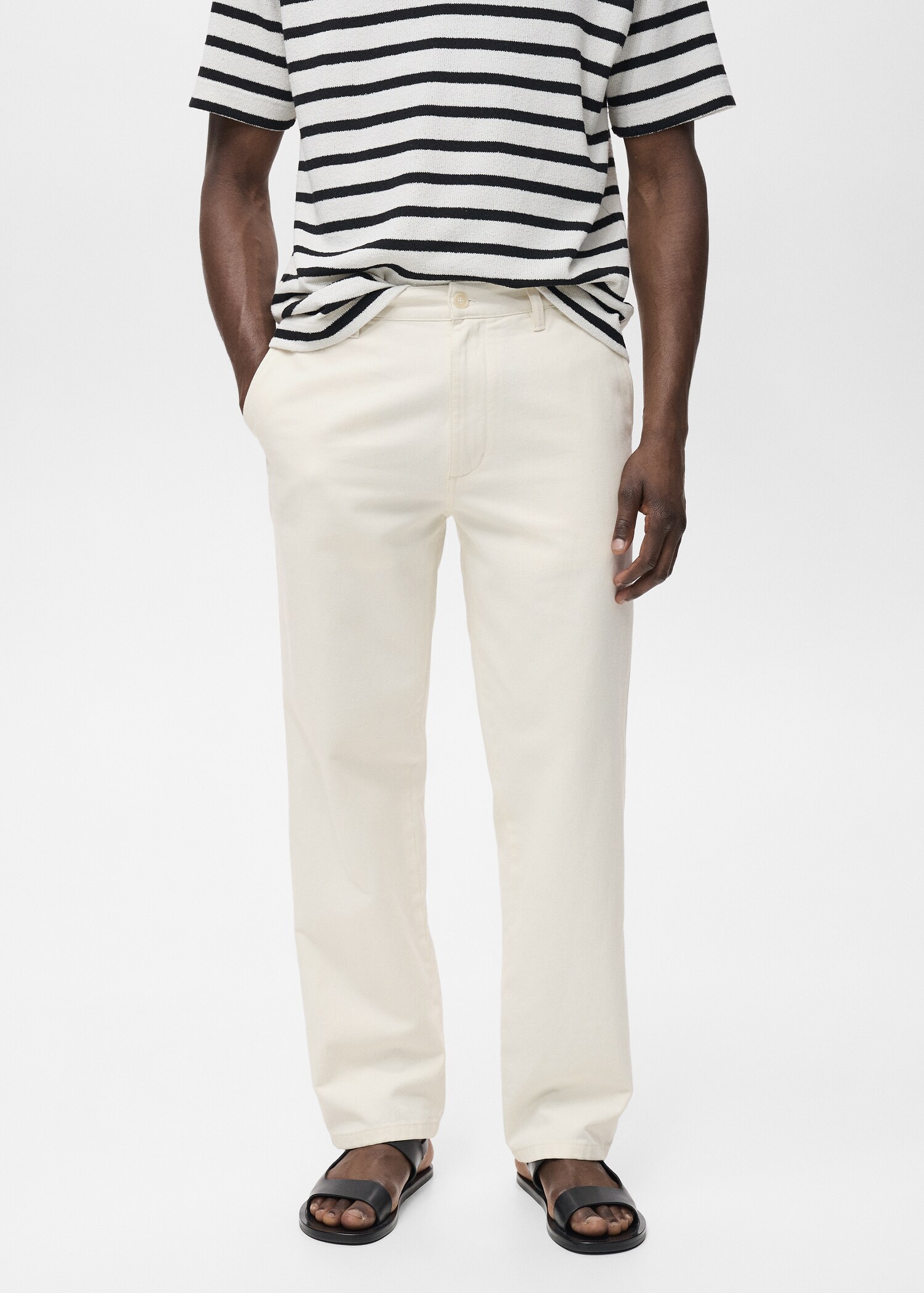 Regular-fit jeans made from a cotton-linen blend - Medium plane
