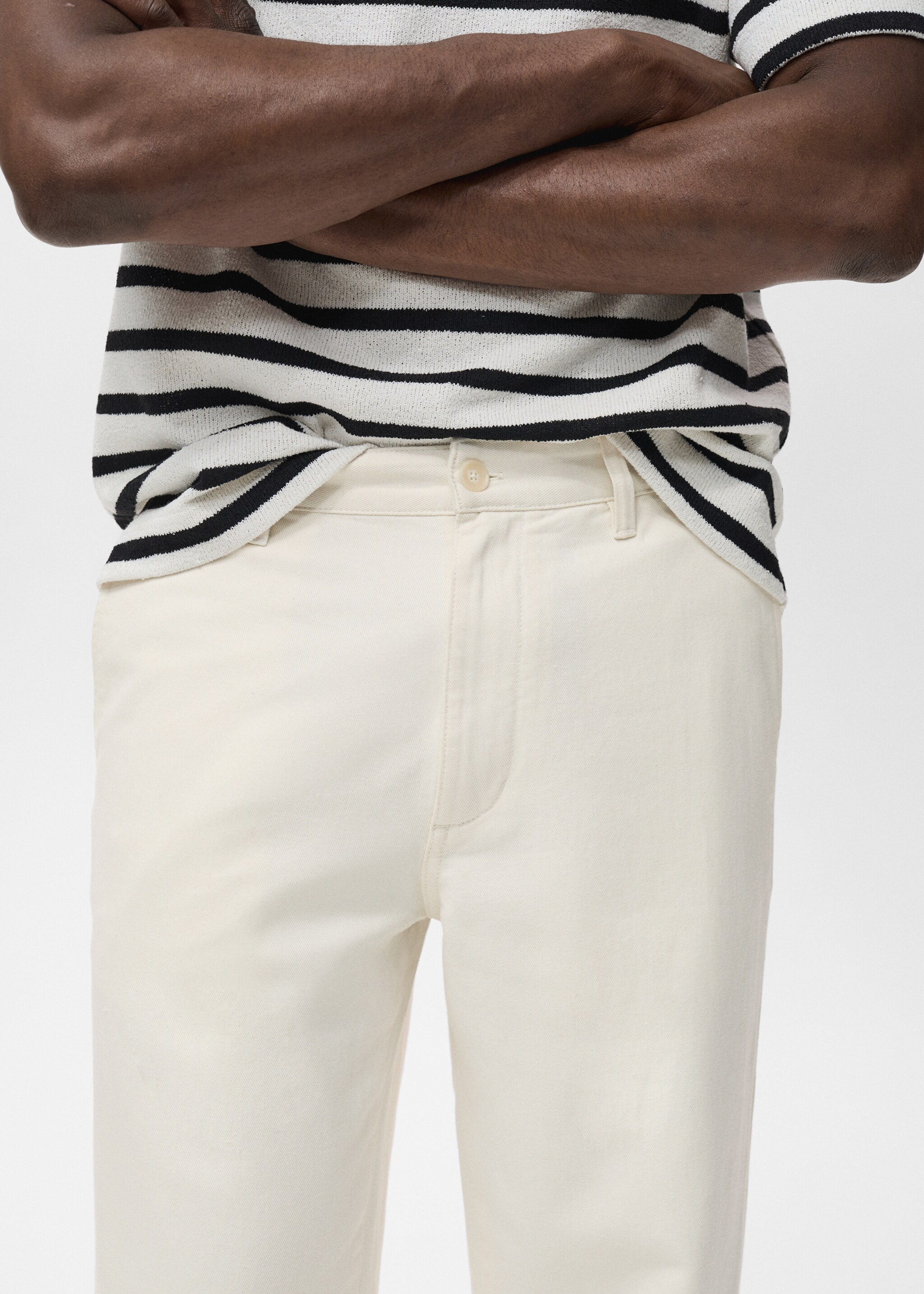 Regular-fit jeans made from a cotton-linen blend - Details of the article 1