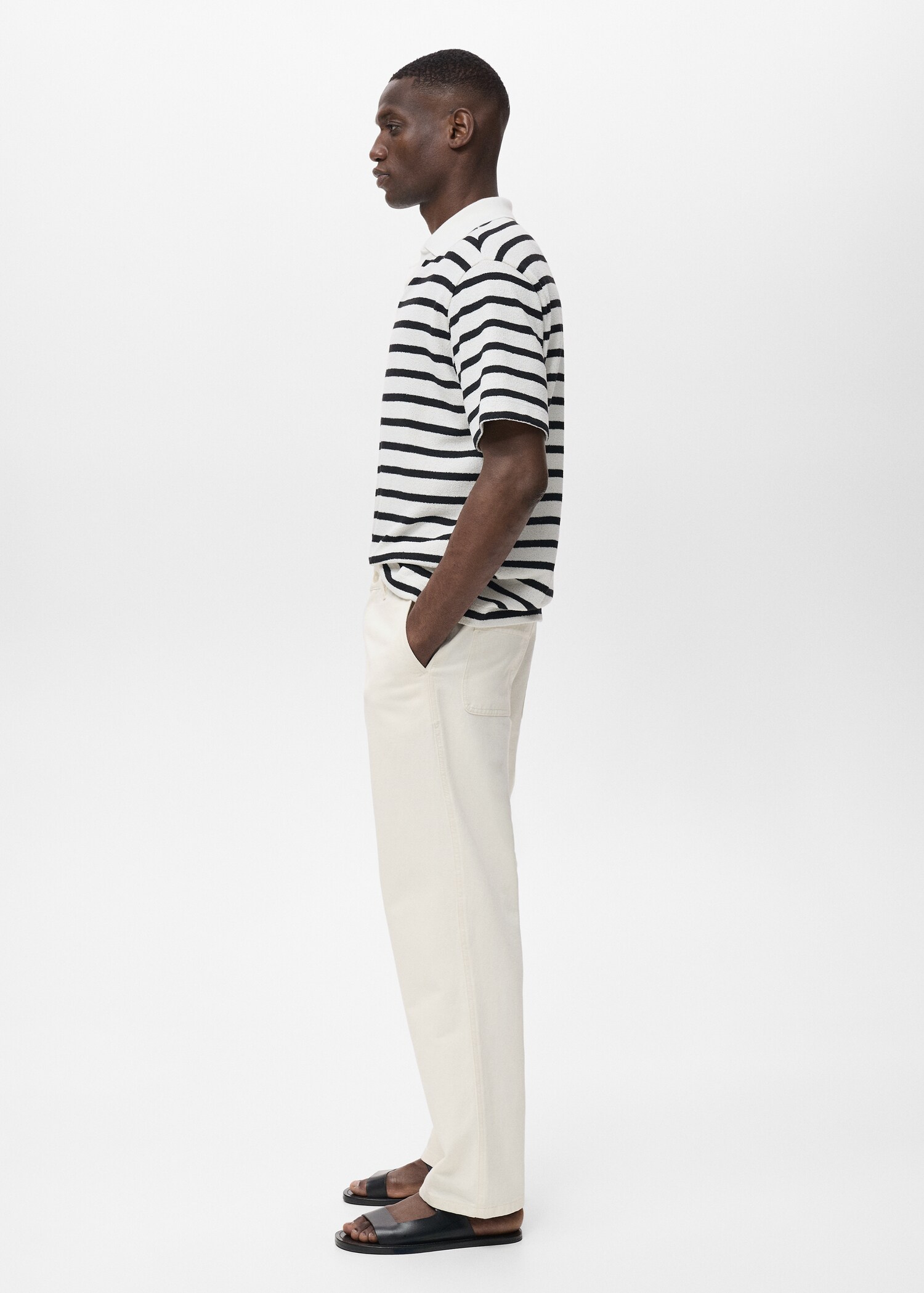 Regular-fit jeans made from a cotton-linen blend - Details of the article 2