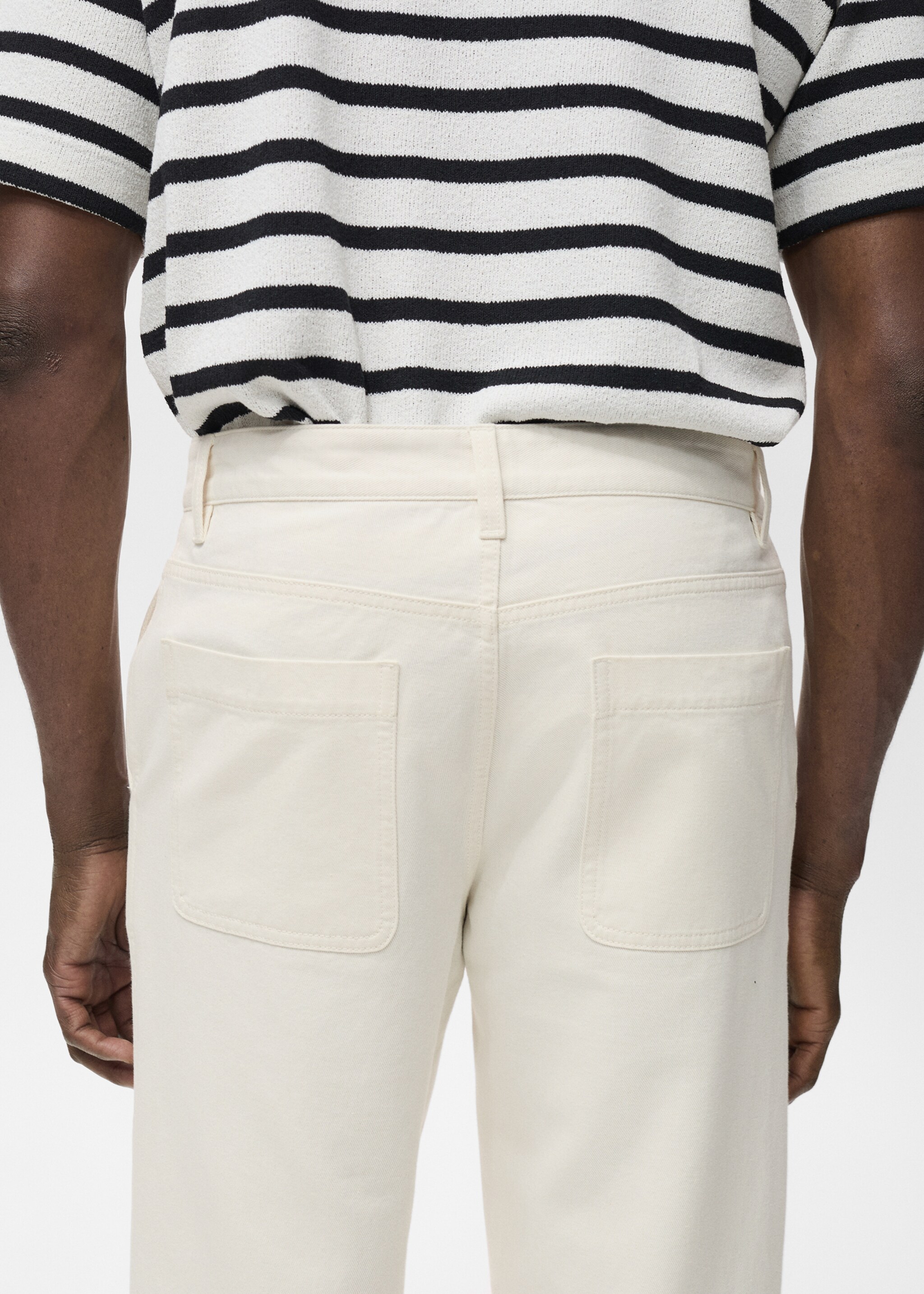 Regular-Fit-Jeans aus Baumwolle mit Leinen - Detail des Artikels 6