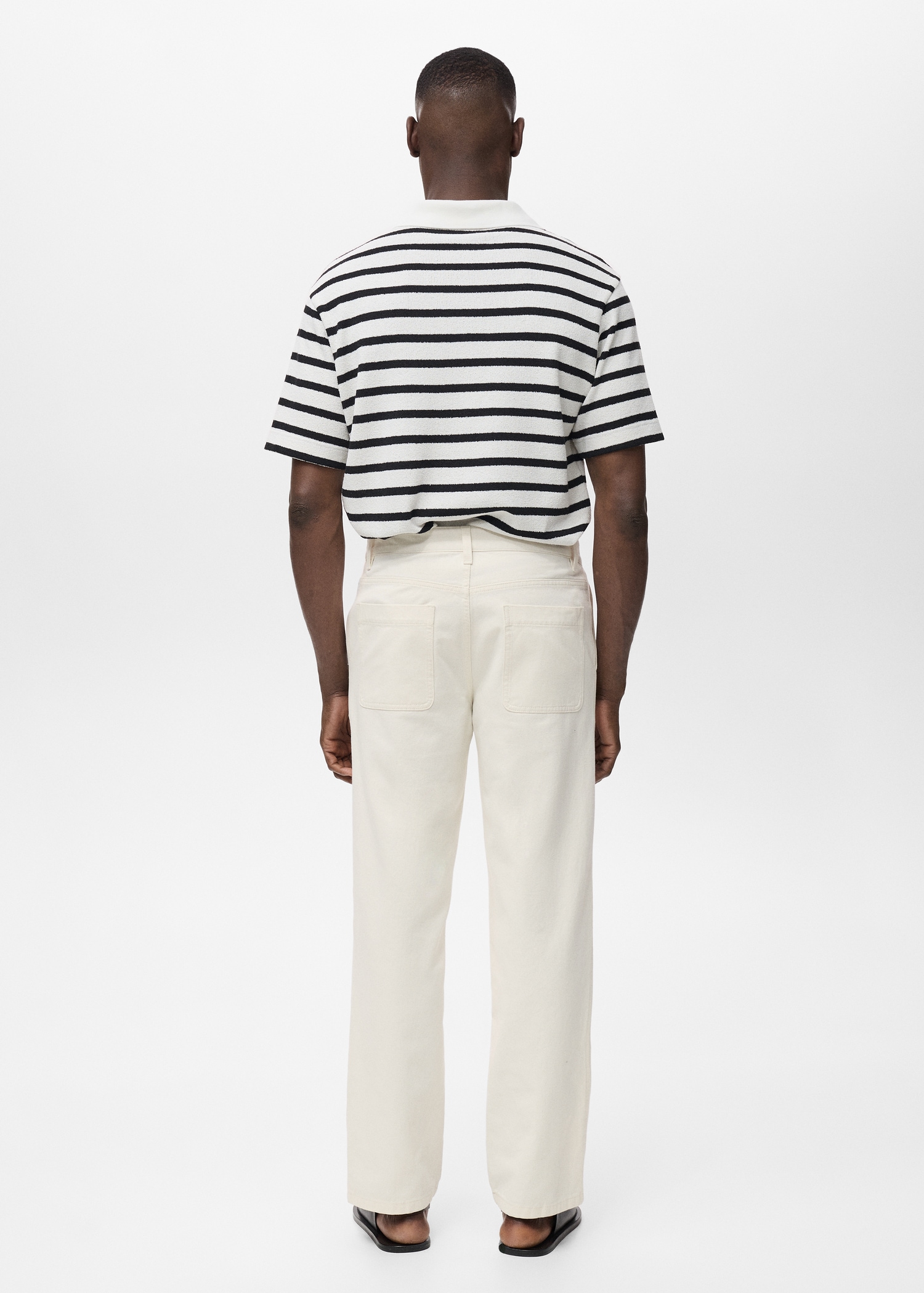 Regular-fit jeans made from a cotton-linen blend - Reverse of the article