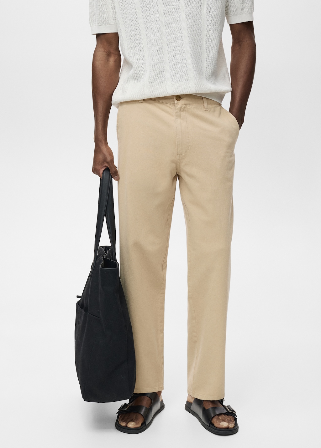 Regular-fit jeans made from a cotton-linen blend