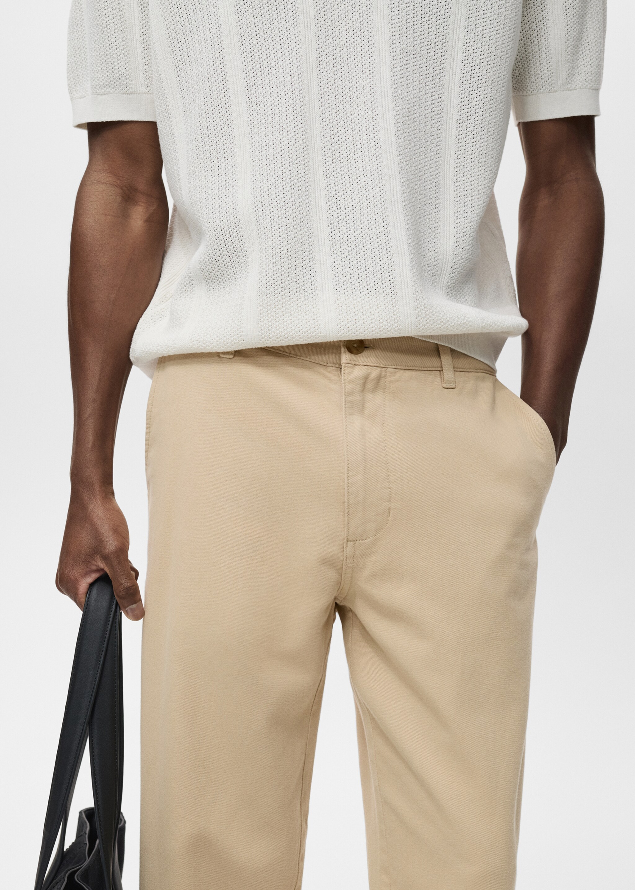 Regular-Fit-Jeans aus Baumwolle mit Leinen - Detail des Artikels 1